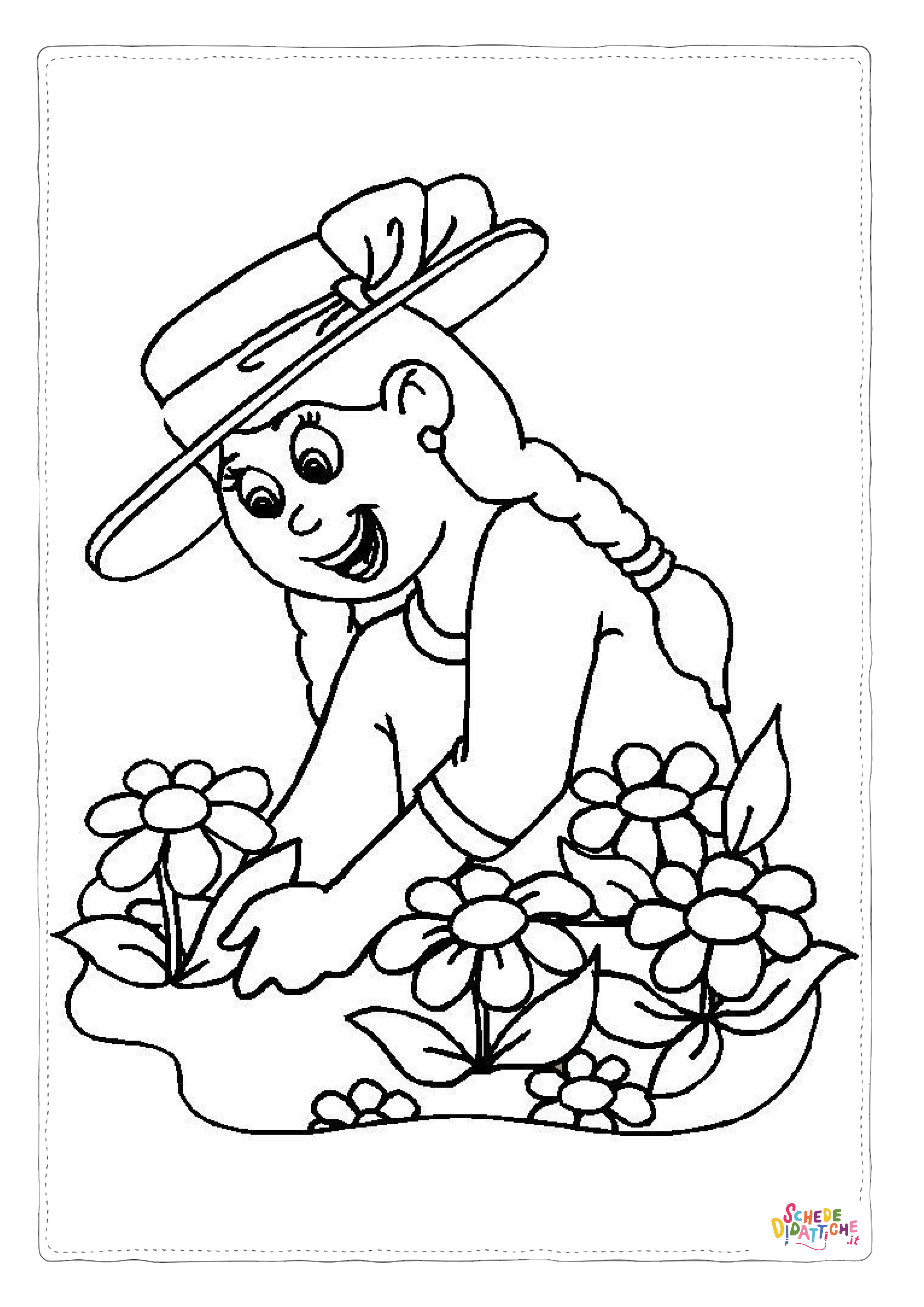 Disegno "Disegno di giardiniere da stampare e colorare 35" Disegno di giardiniere da stampare e colorare 35