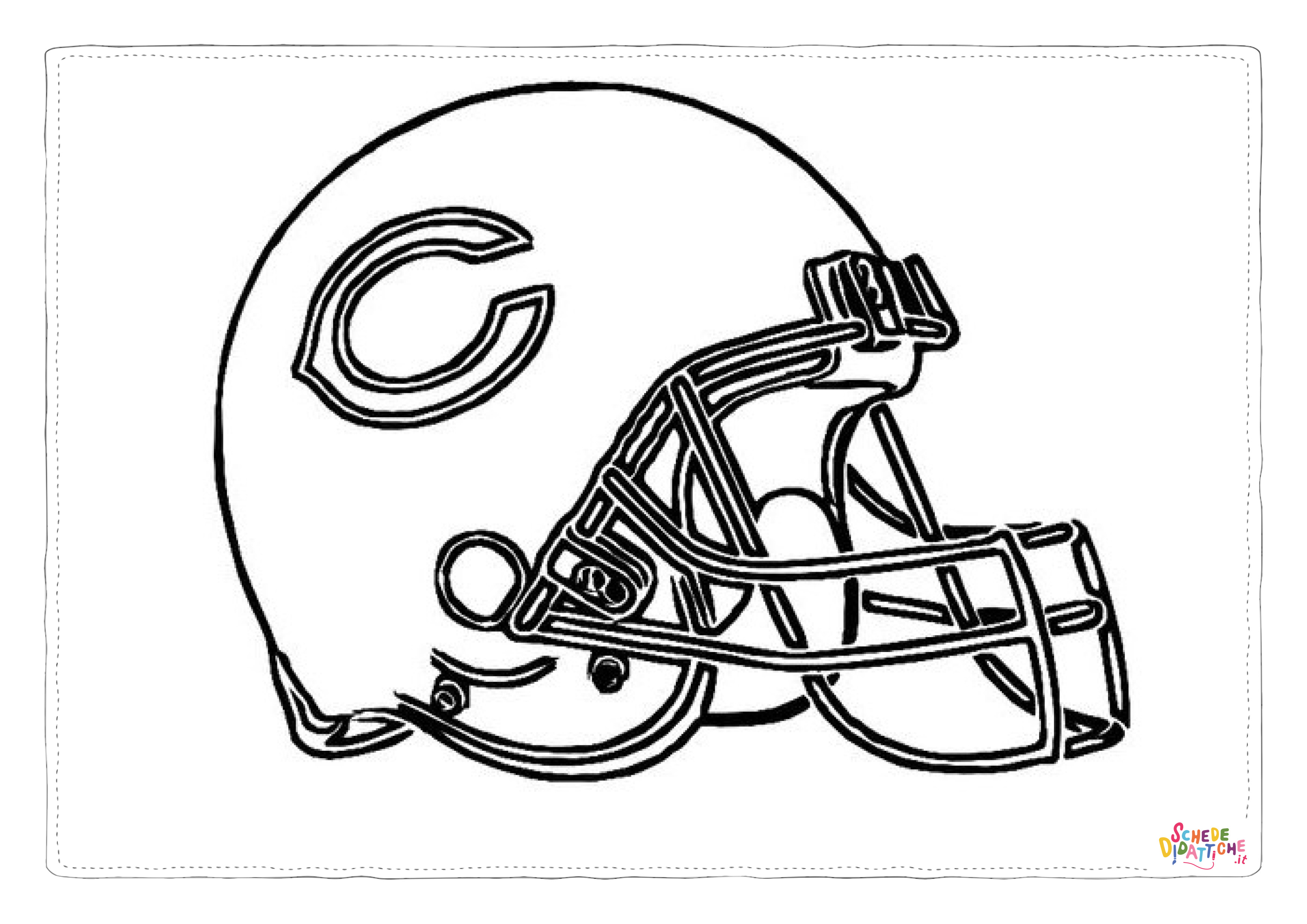 Disegno "Disegno di football americano da stampare e colorare 75" Disegno di football americano da stampare e colorare 75