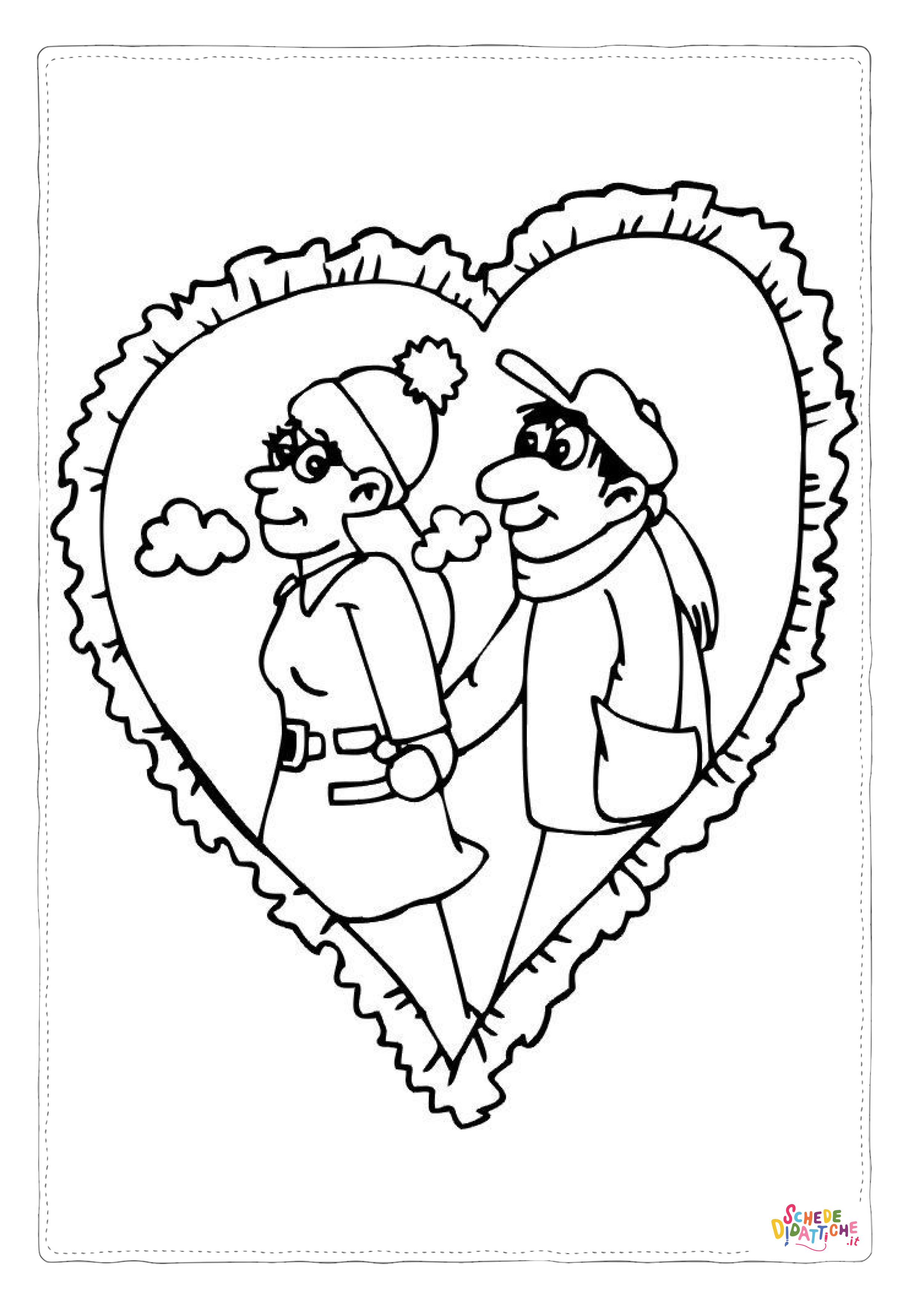 Disegno "Disegno di San Valentino da stampare e colorare 127" Disegno di San Valentino da stampare e colorare 127