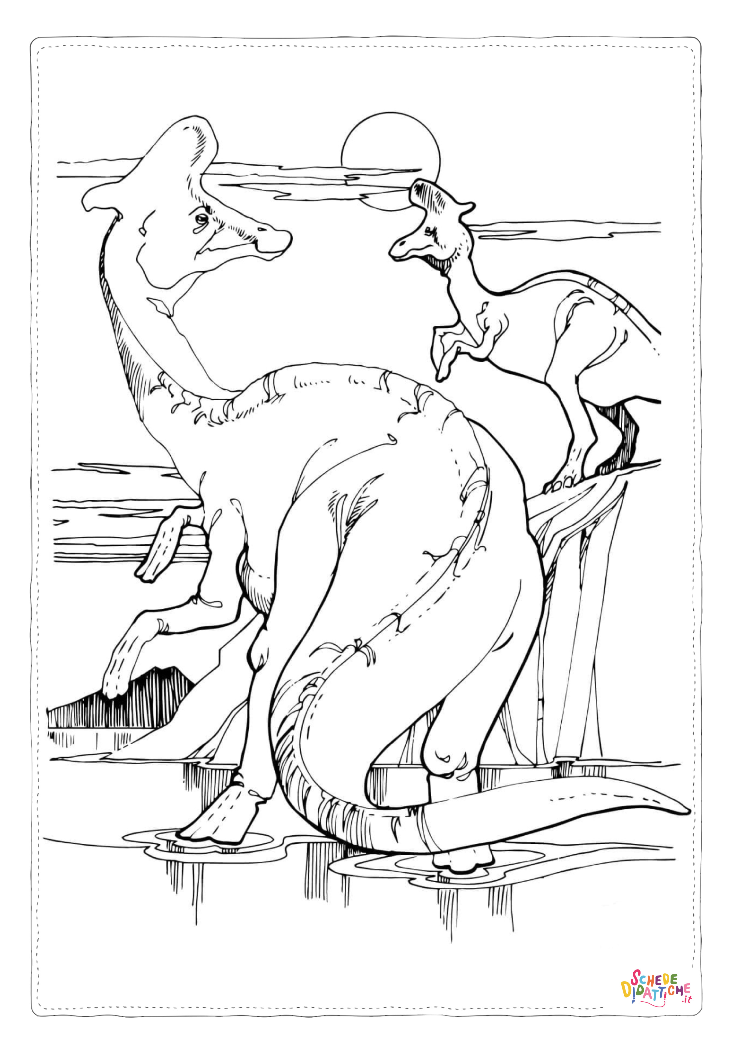 Disegno "Disegno di Parasaurolofo da stampare e colorare 10" Disegno di Parasaurolofo da stampare e colorare 10