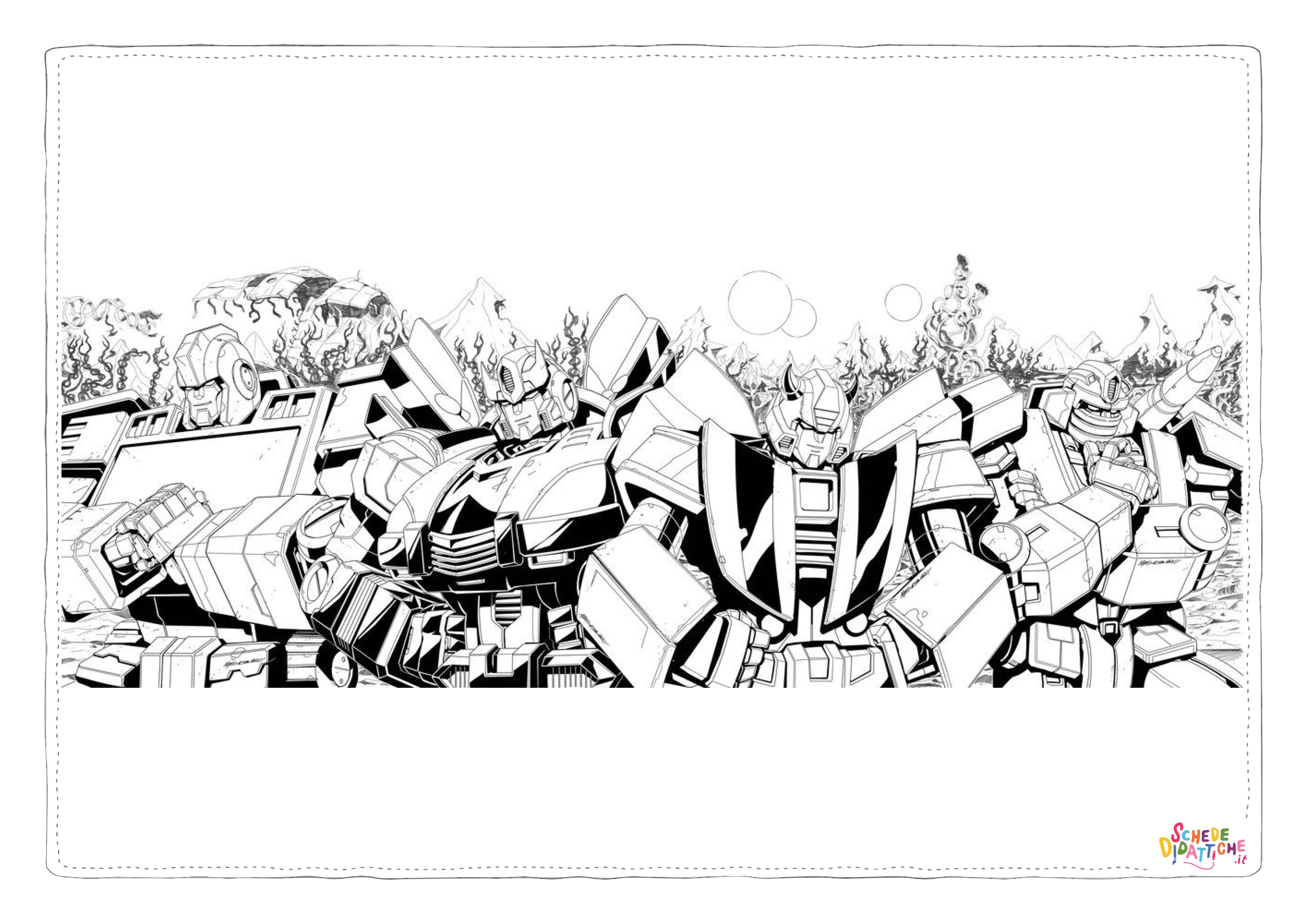 Disegno di Transformers da stampare e colorare 20