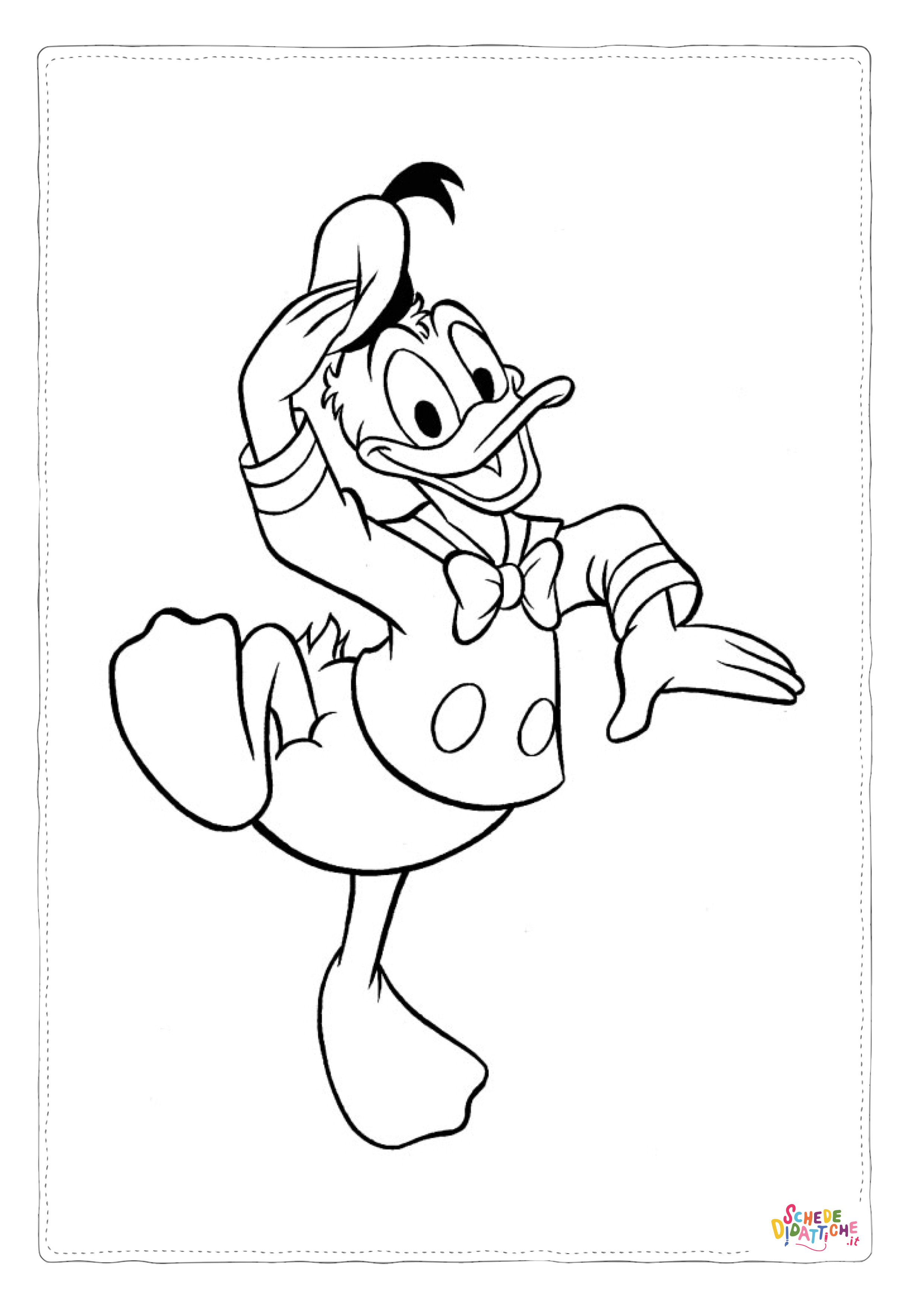 Disegno "Disegno di Paperino da stampare e colorare 16" Disegno di Paperino da stampare e colorare 16