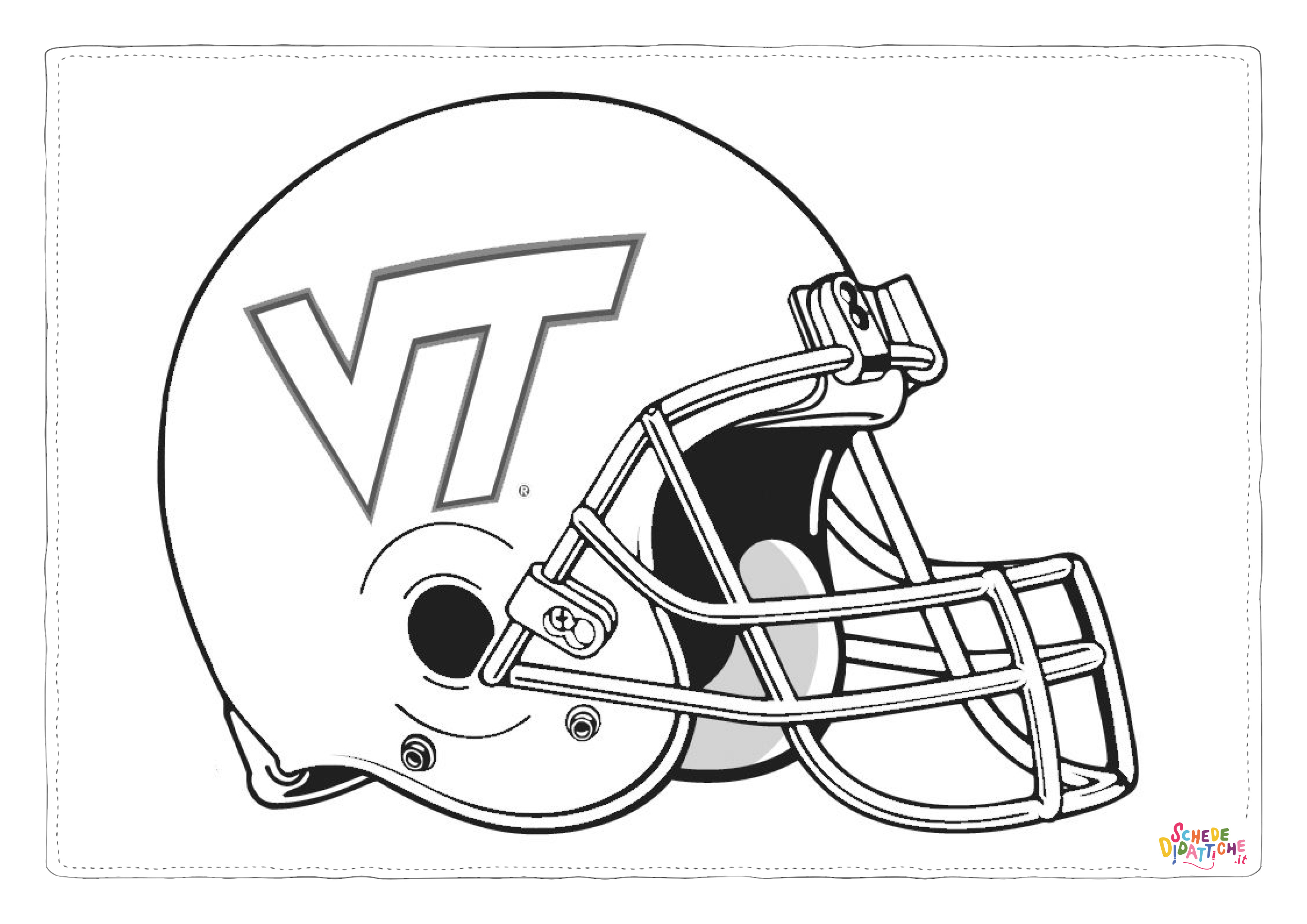 Disegno "Disegno di football americano da stampare e colorare 96" Disegno di football americano da stampare e colorare 96