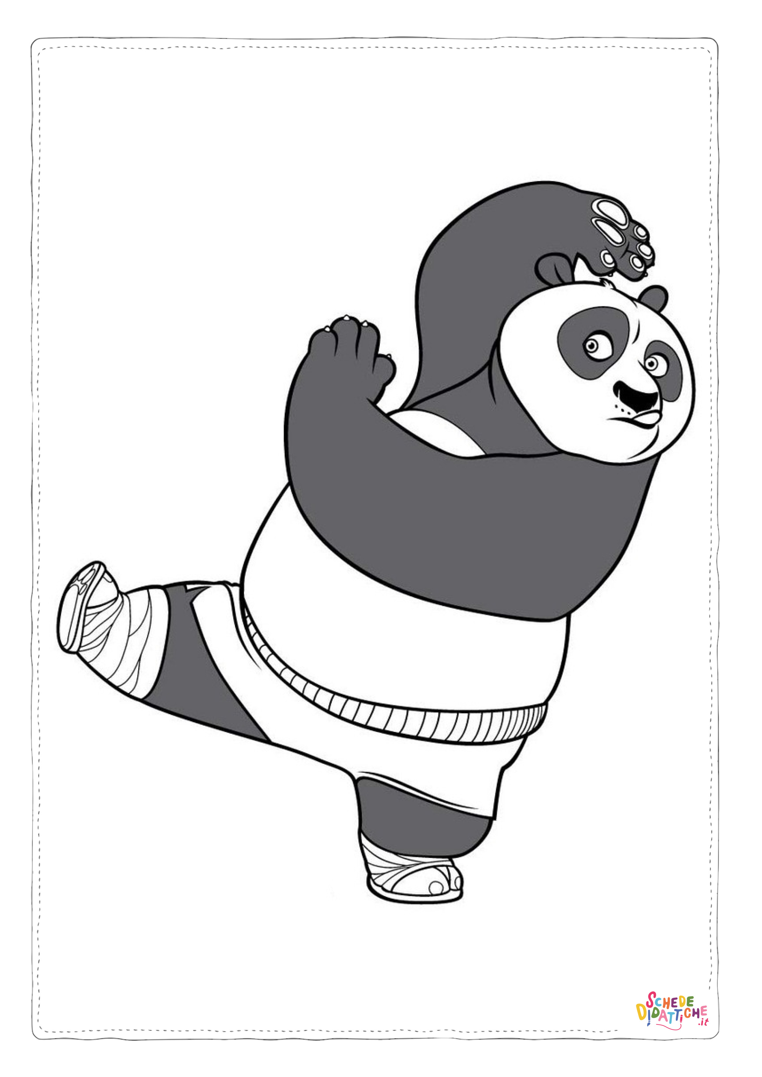 Disegno di Kung Fu Panda da stampare e colorare 32