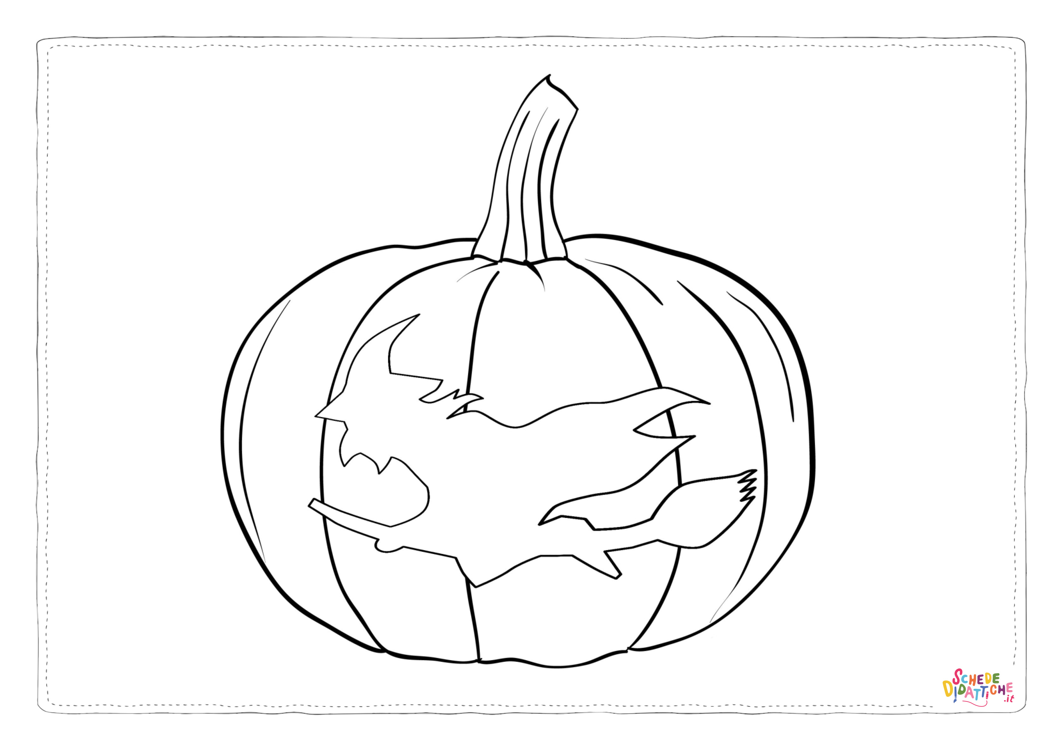 Disegno "Disegno di zucca di Halloween da stampare e colorare 114" Disegno di zucca di Halloween da stampare e colorare 114