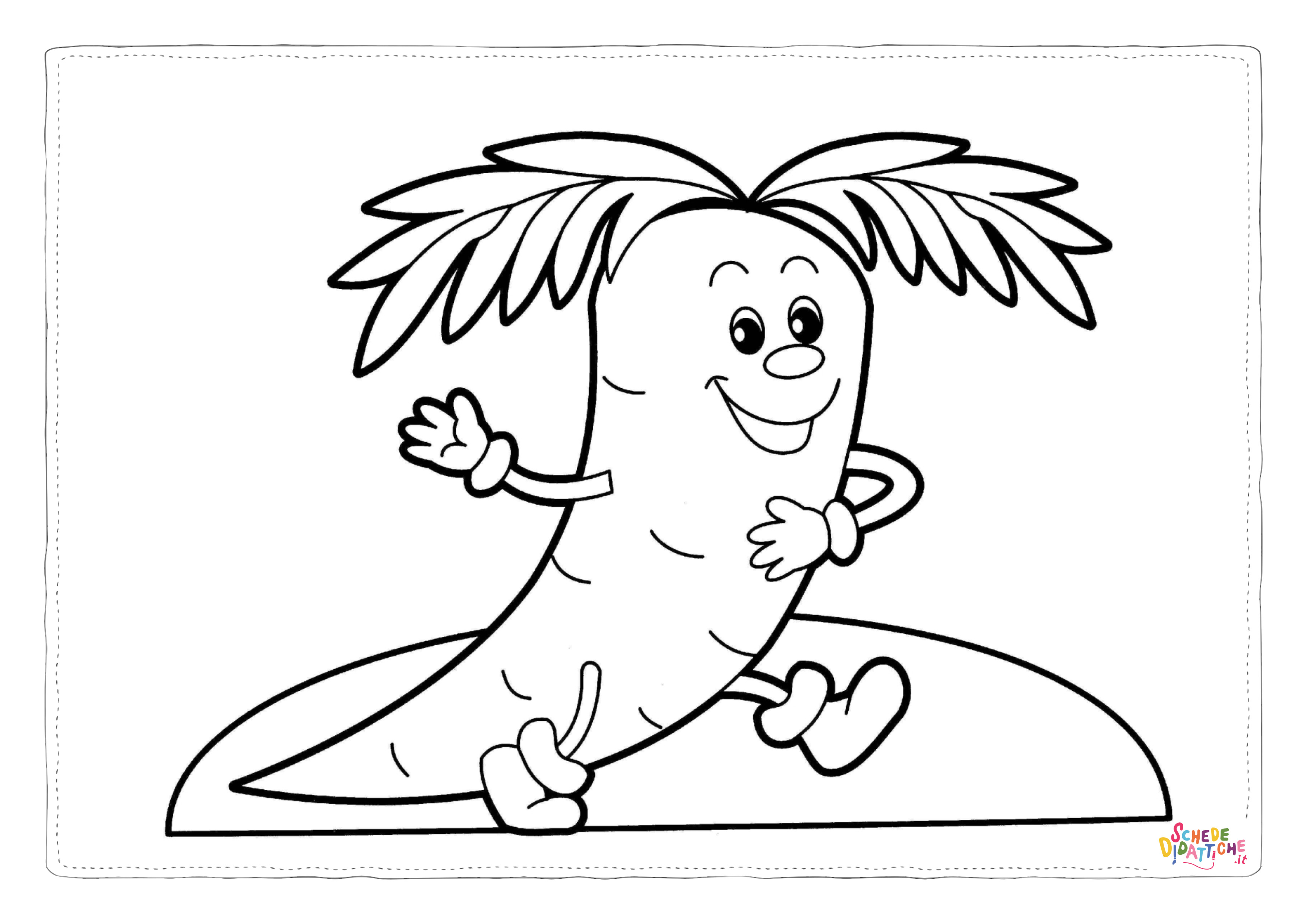 Disegno "Disegno di carota da stampare e colorare 10" Disegno di carota da stampare e colorare 10