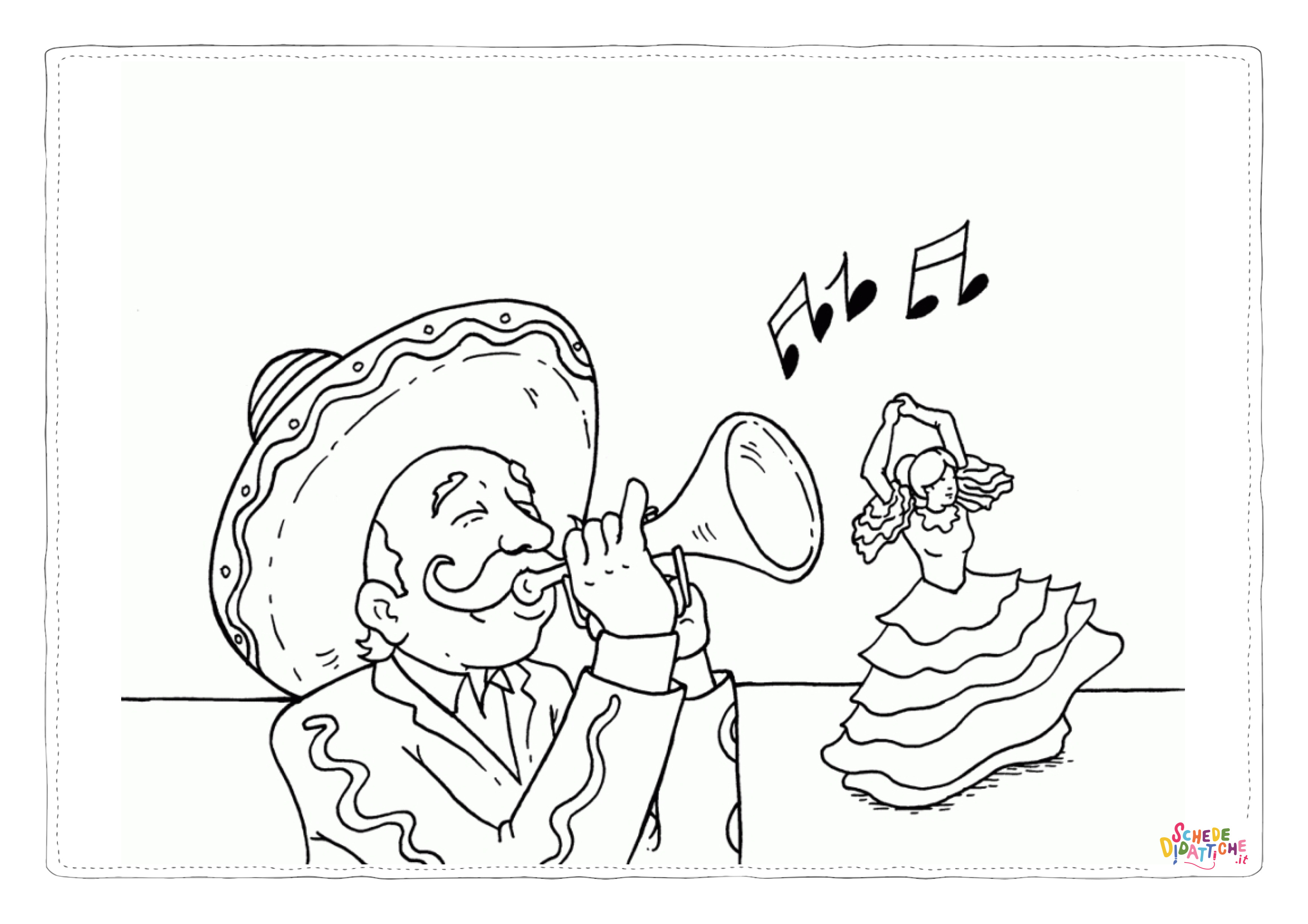 Disegno "Disegno di nota musicale da stampare e colorare 6" Disegno di nota musicale da stampare e colorare 6