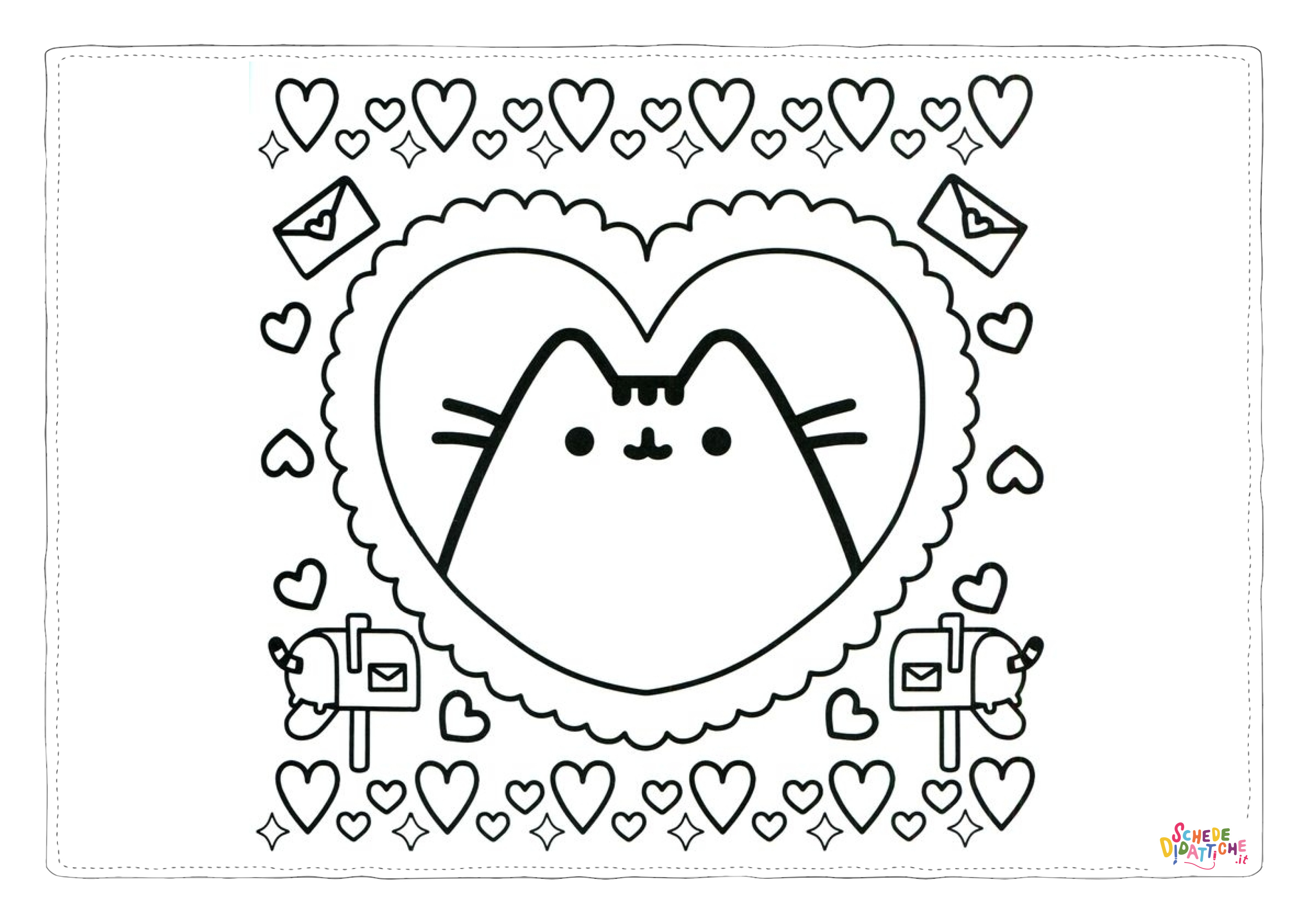 Disegno "Disegno di San Valentino da stampare e colorare 26" Disegno di San Valentino da stampare e colorare 26