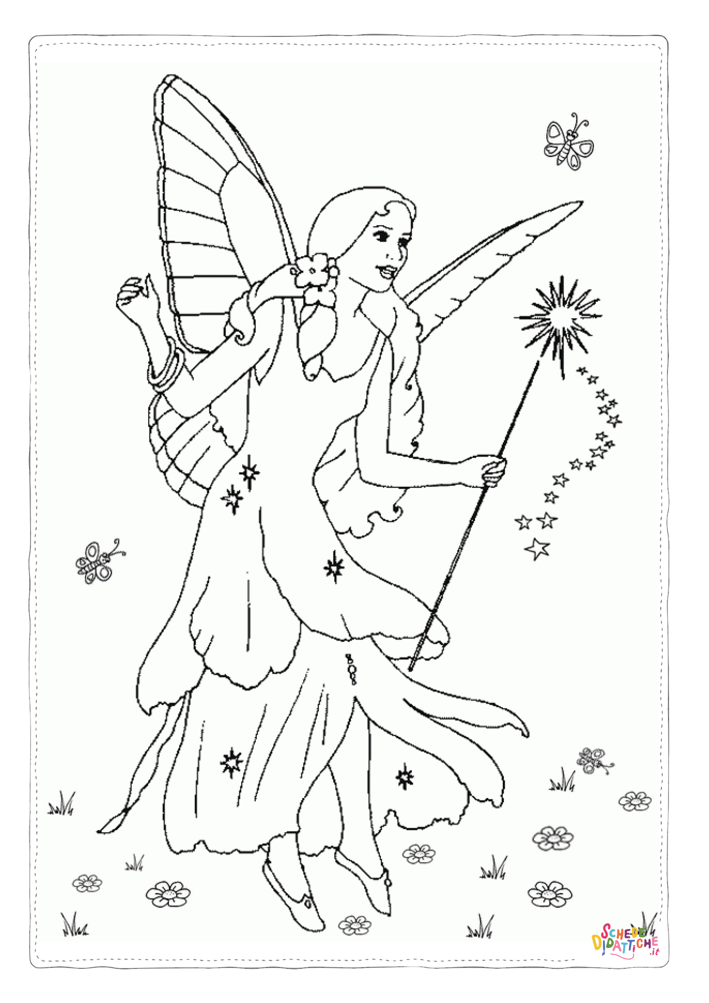 Disegno di fata da stampare e colorare 42