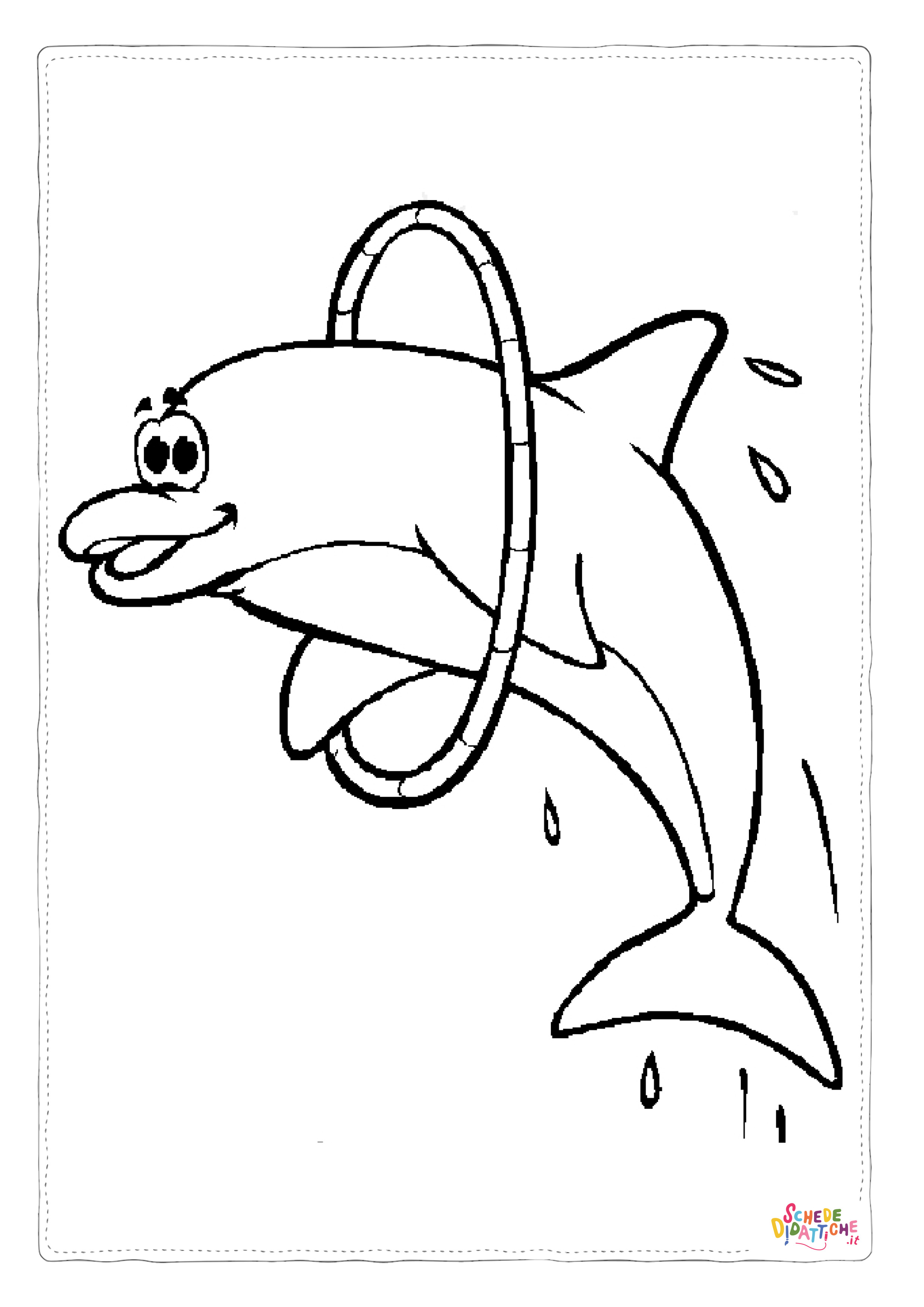 Disegno "Disegno di delfino da stampare e colorare 40" Disegno di delfino da stampare e colorare 40