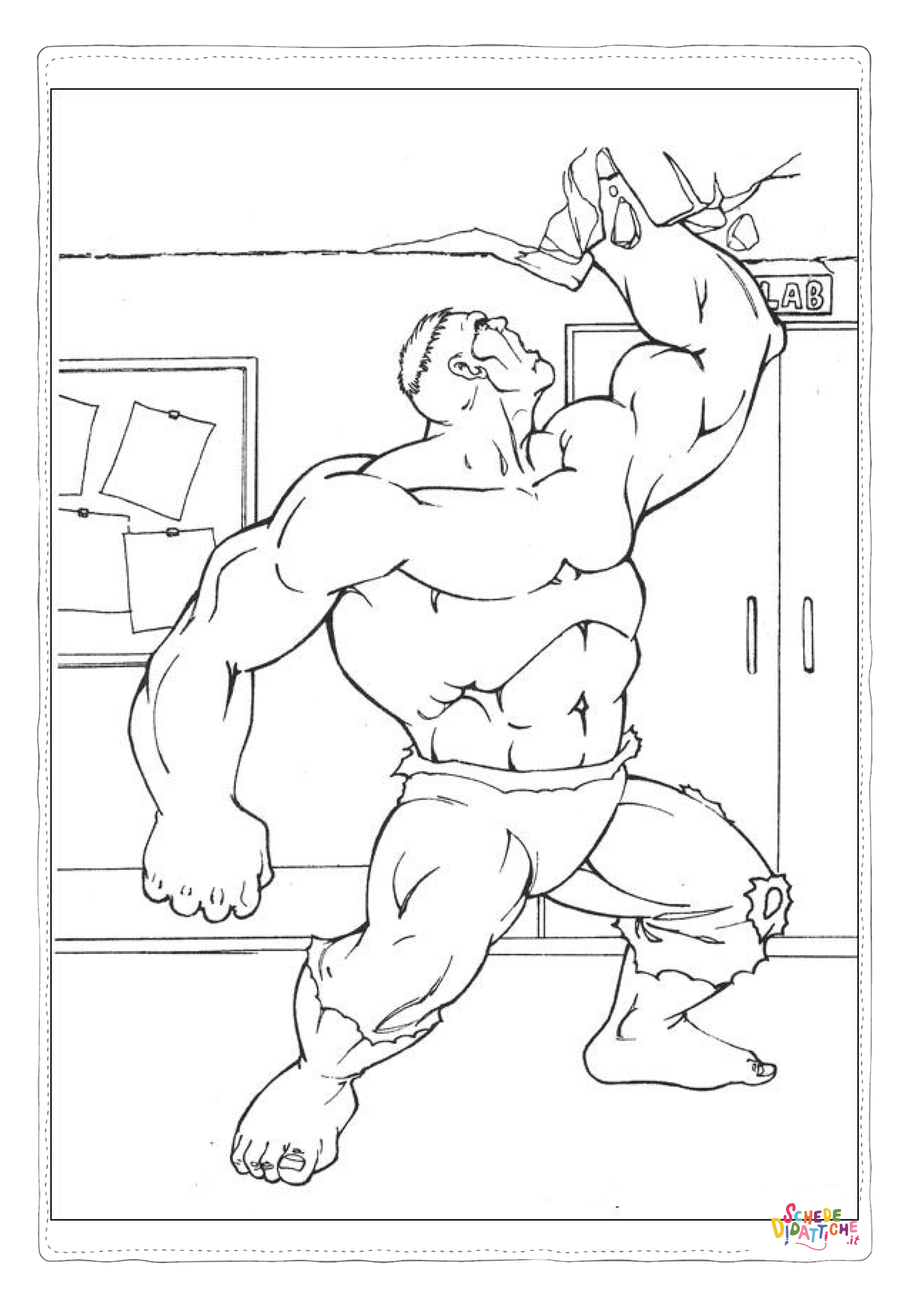 Disegno di Hulk da stampare e colorare 10