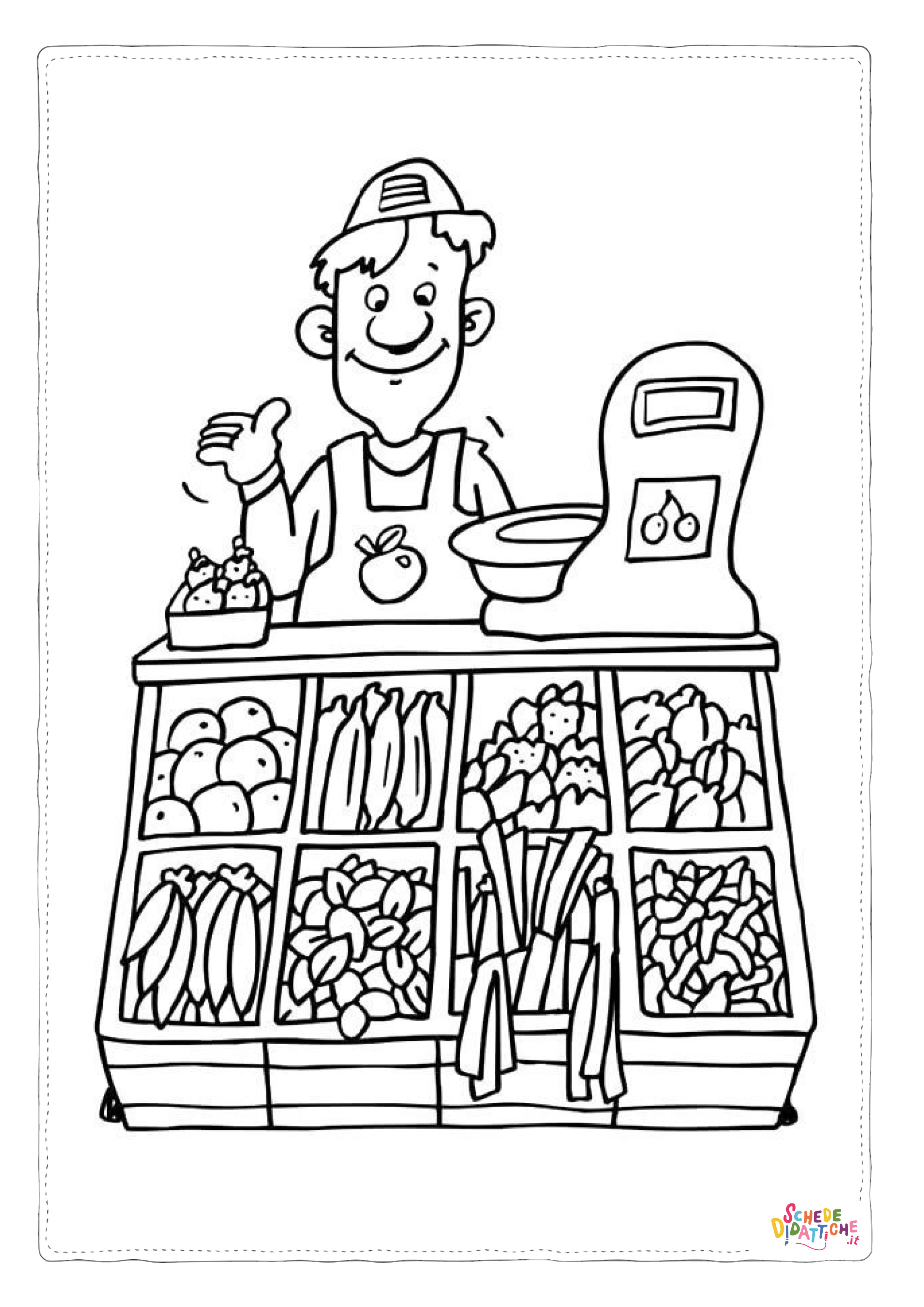 Disegno "Disegno di commerciante da stampare e colorare 10" Disegno di commerciante da stampare e colorare 10