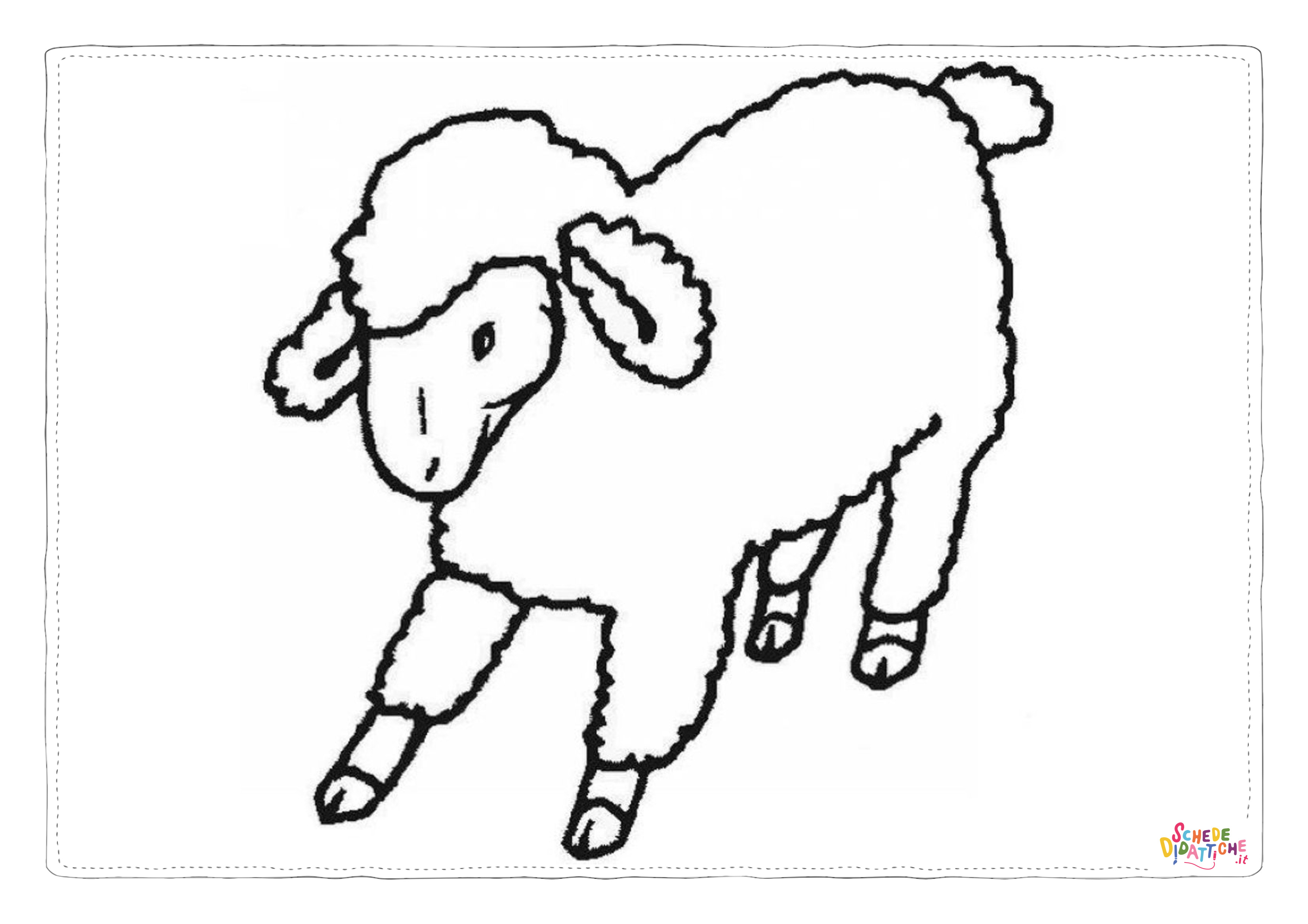 Disegno "Disegno di pecora da stampare e colorare 57" Disegno di pecora da stampare e colorare 57