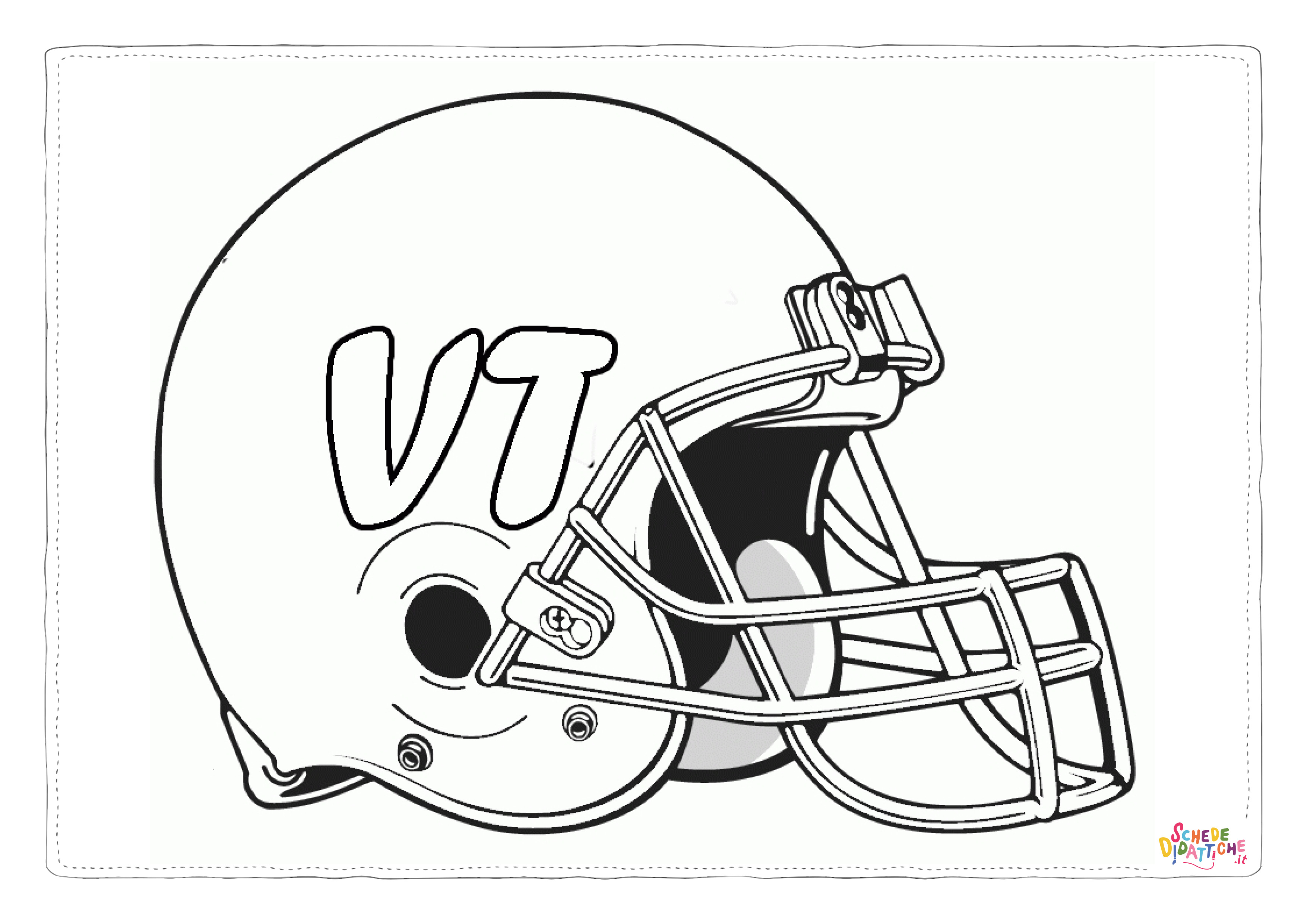 Disegno di football americano da stampare e colorare 109