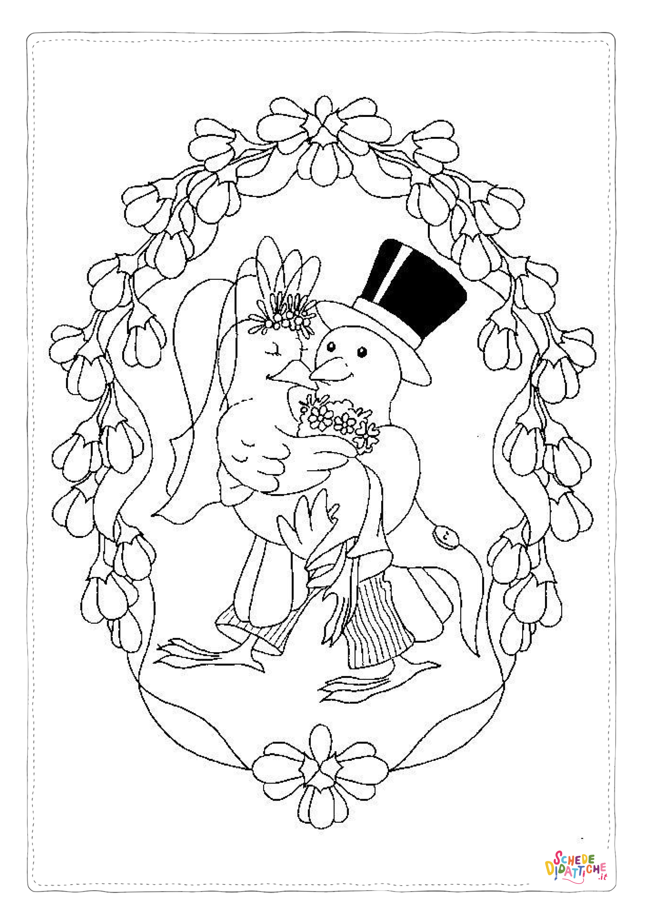 Disegno "Disegno di San Valentino da stampare e colorare 73" Disegno di San Valentino da stampare e colorare 73