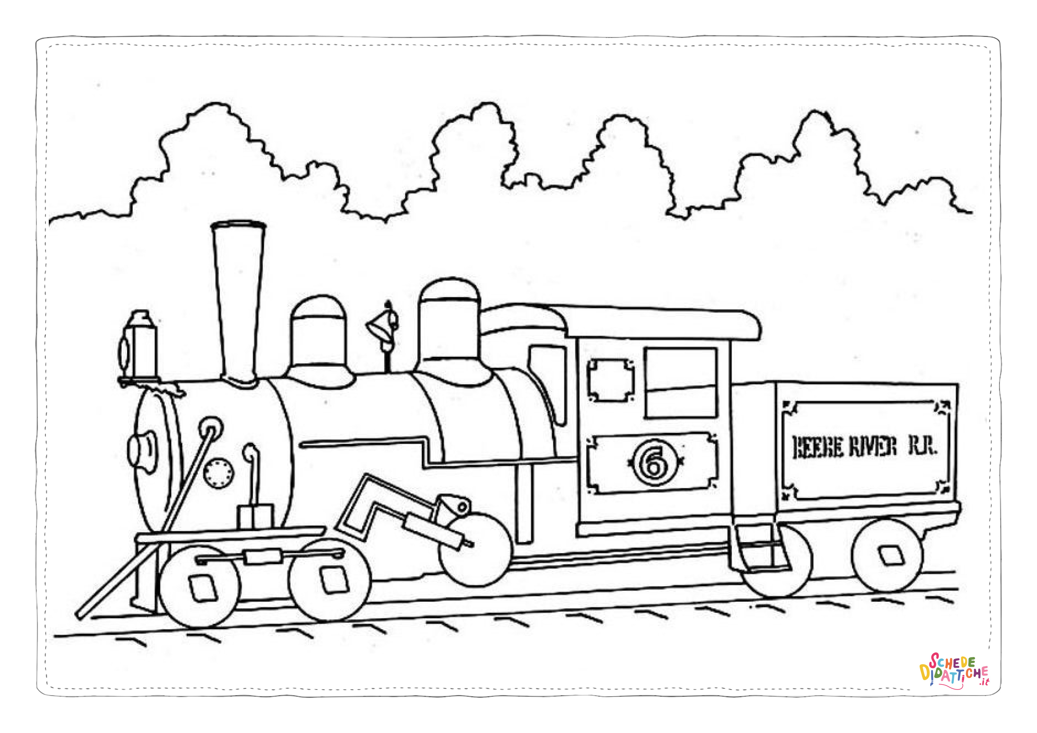 Disegno di treno da stampare e colorare 33