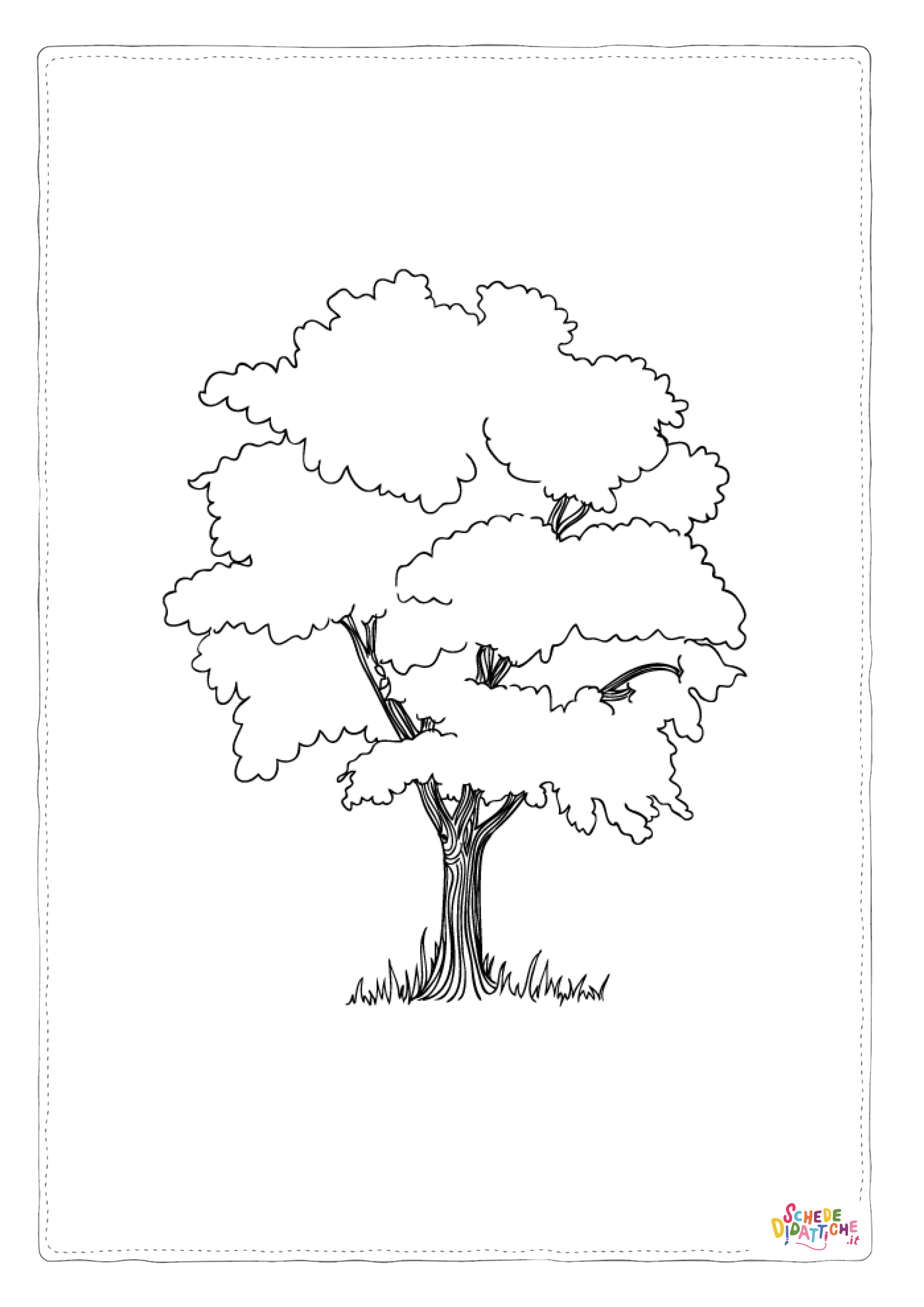 Disegno "Disegno di albero da stampare e colorare 38" Disegno di albero da stampare e colorare 38