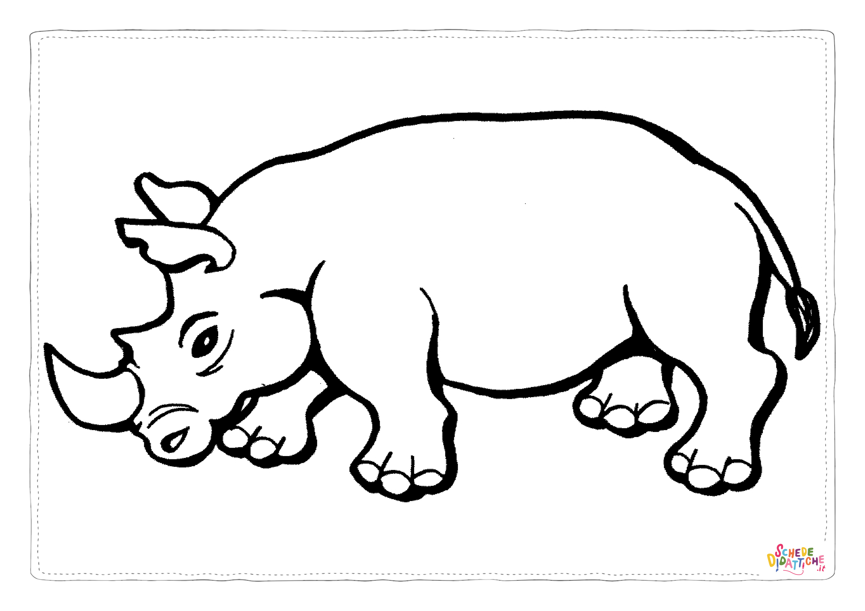 Disegno di ippopotamo da stampare e colorare 26