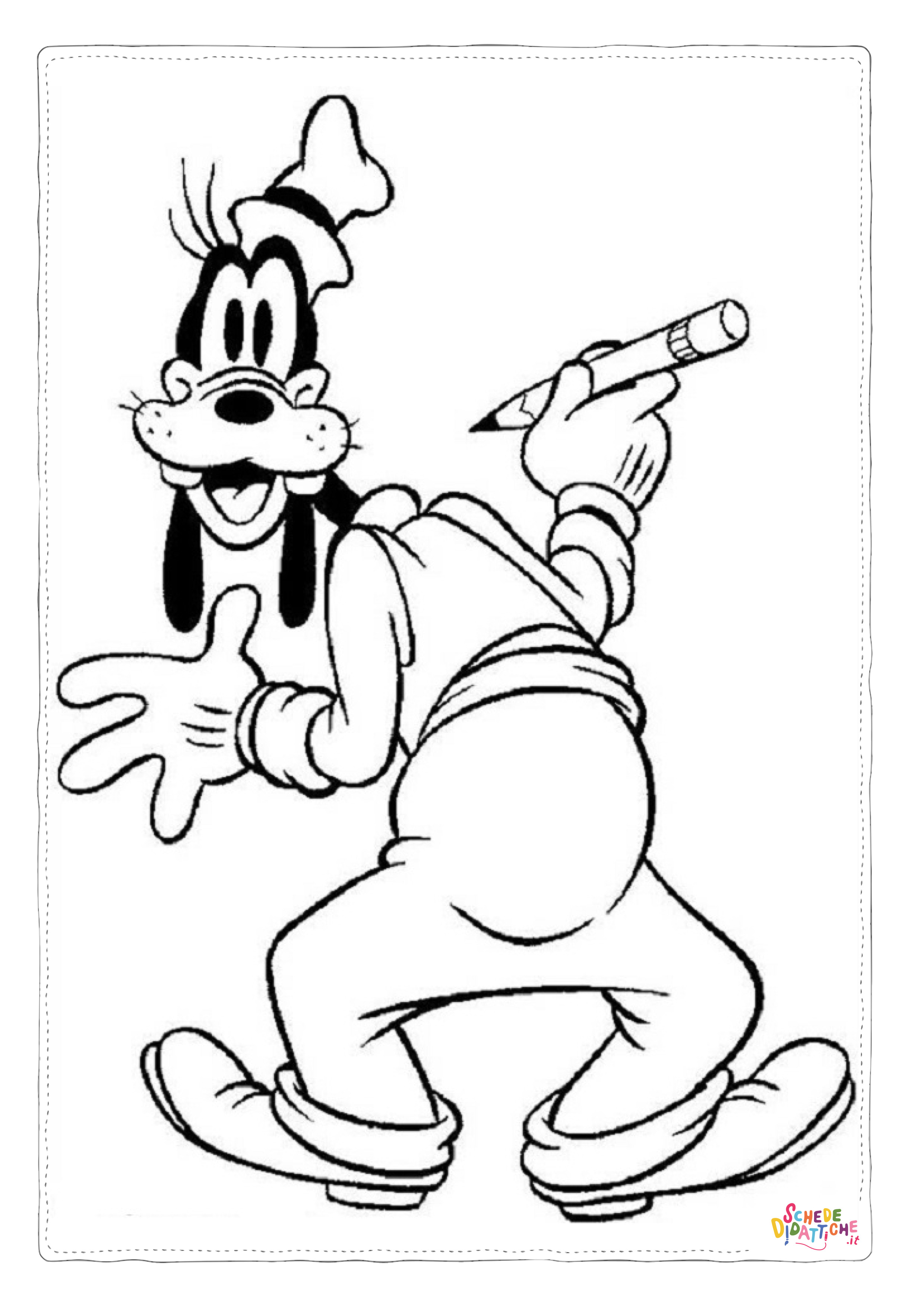 Disegno "Disegno di Pippo da stampare e colorare 30" Disegno di Pippo da stampare e colorare 30