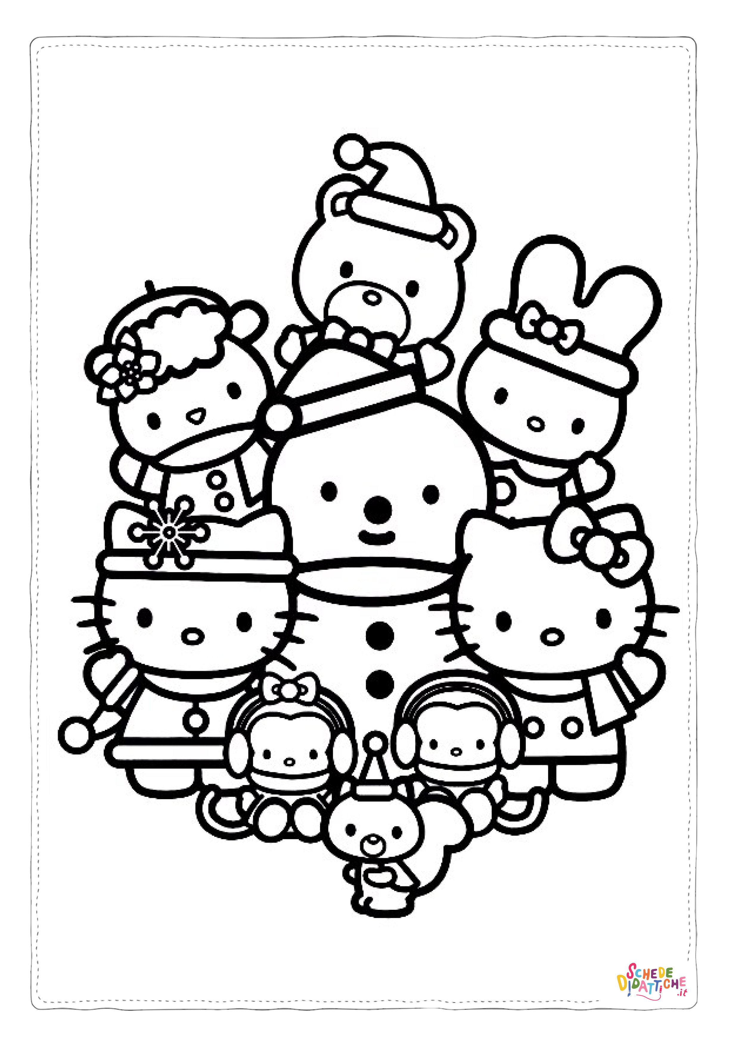 Disegno "Disegno di Hello Kitty da stampare e colorare 106" Disegno di Hello Kitty da stampare e colorare 106