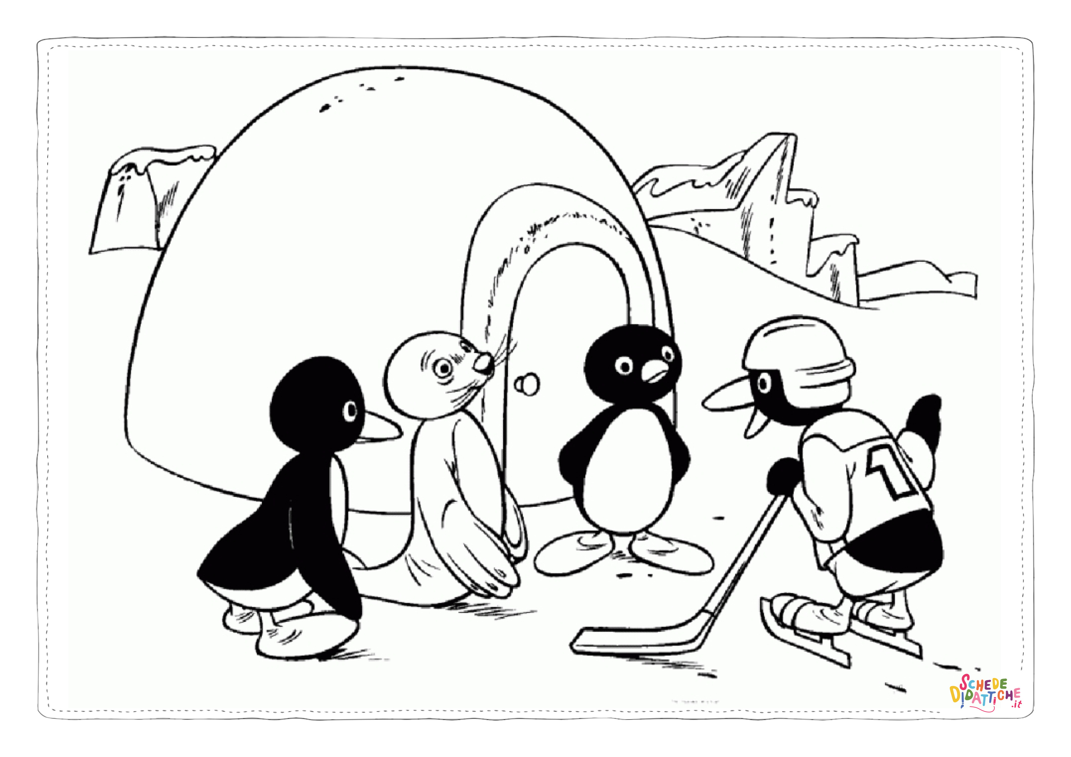 Disegno di pinguino da stampare e colorare 16