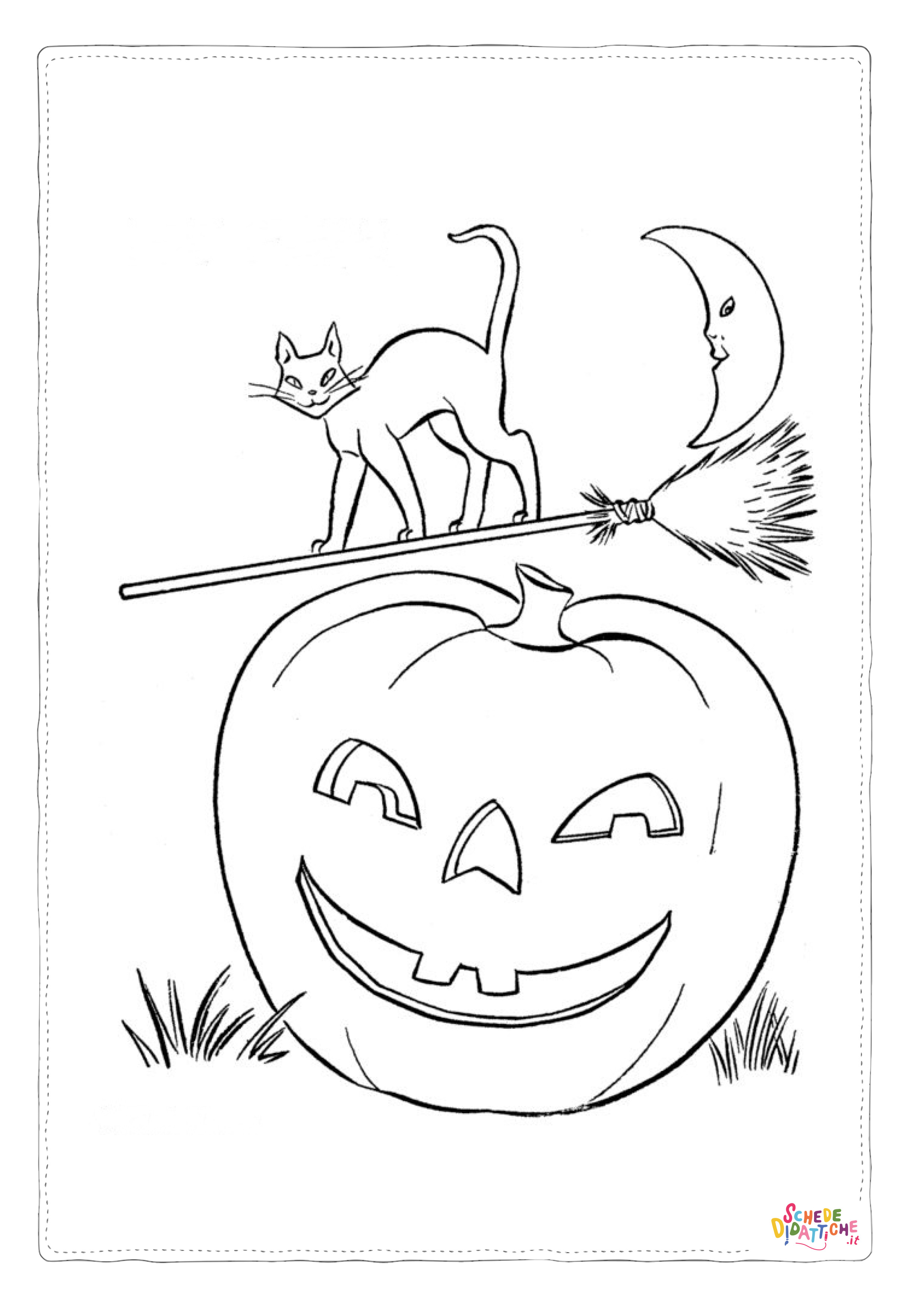 Disegno "Disegno di gatto di halloween da stampare e colorare 20" Disegno di gatto di halloween da stampare e colorare 20