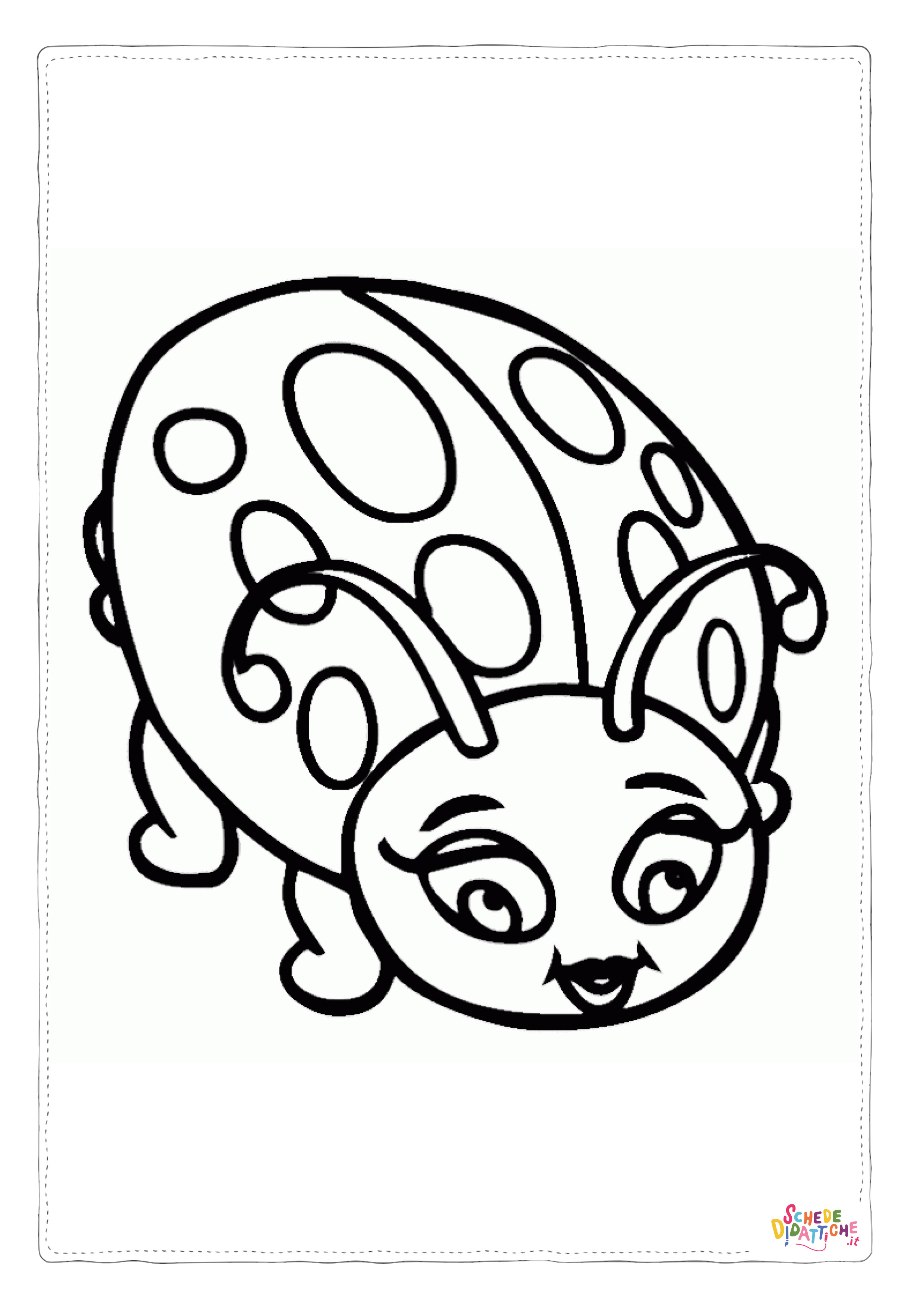 Disegno "Disegno di coccinella da stampare e colorare 46" Disegno di coccinella da stampare e colorare 46