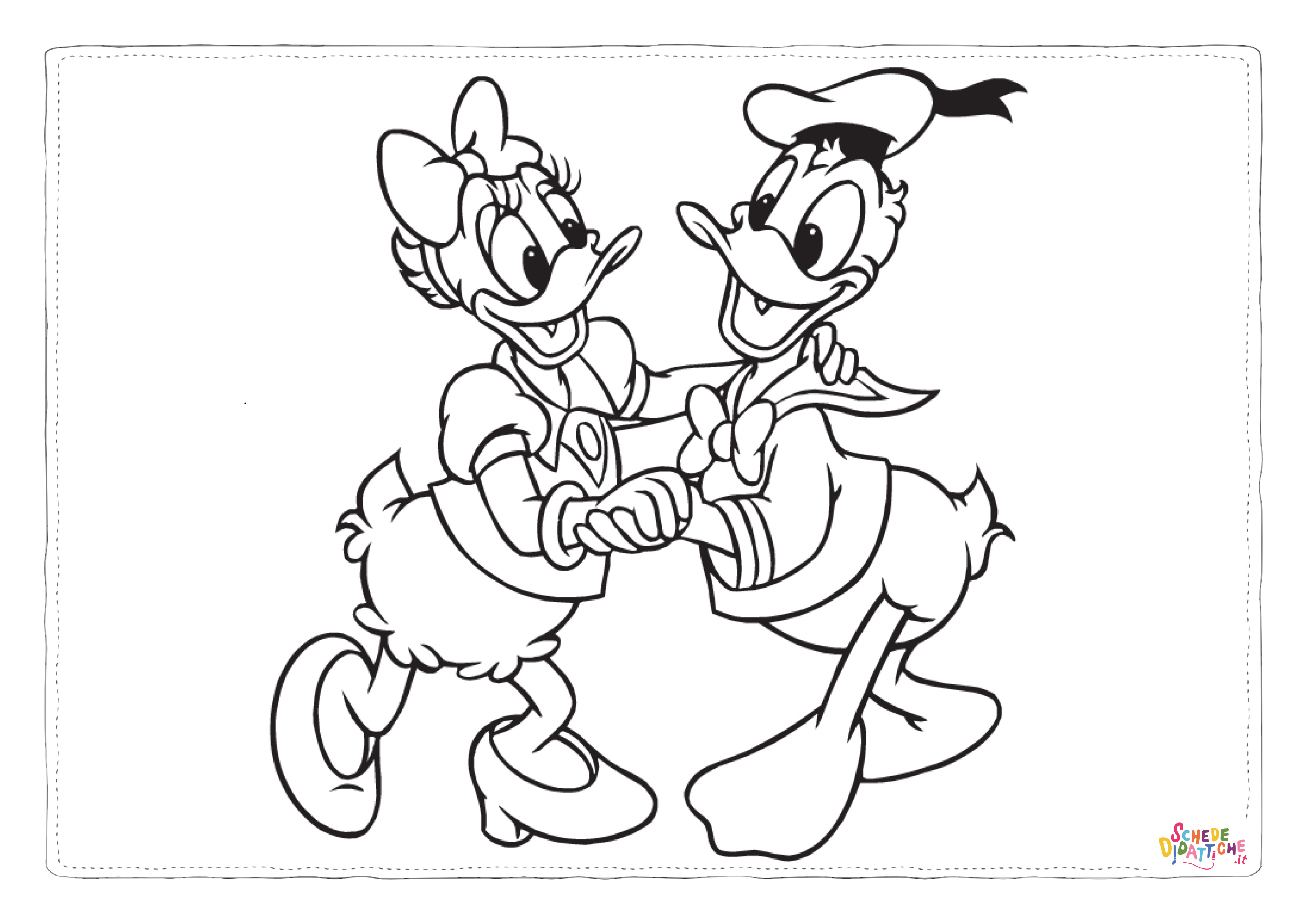 Disegno "Disegno di Paperino da stampare e colorare 4" Disegno di Paperino da stampare e colorare 4