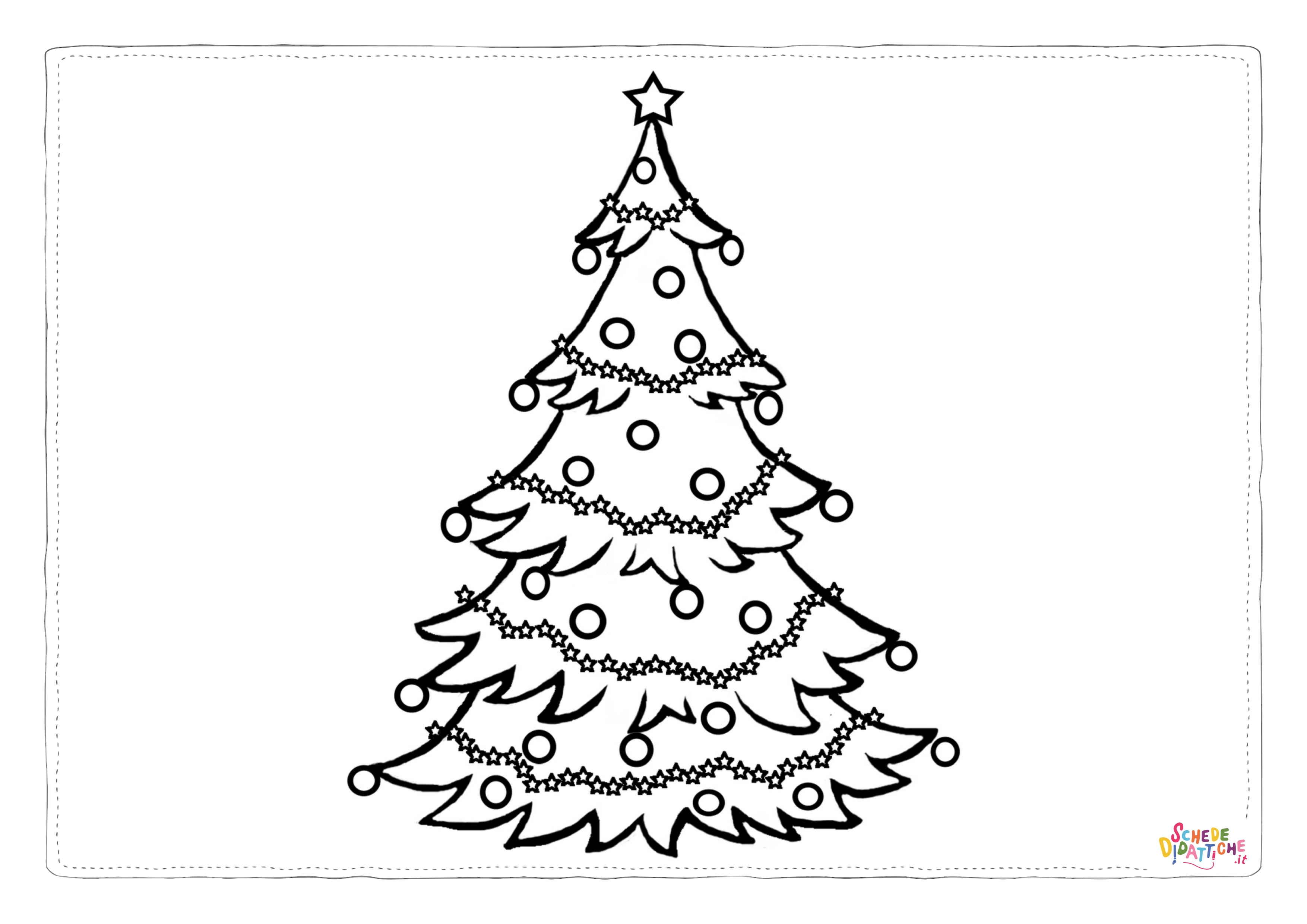 Disegno "Disegno di albero di Natale da stampare e colorare 79" Disegno di albero di Natale da stampare e colorare 79