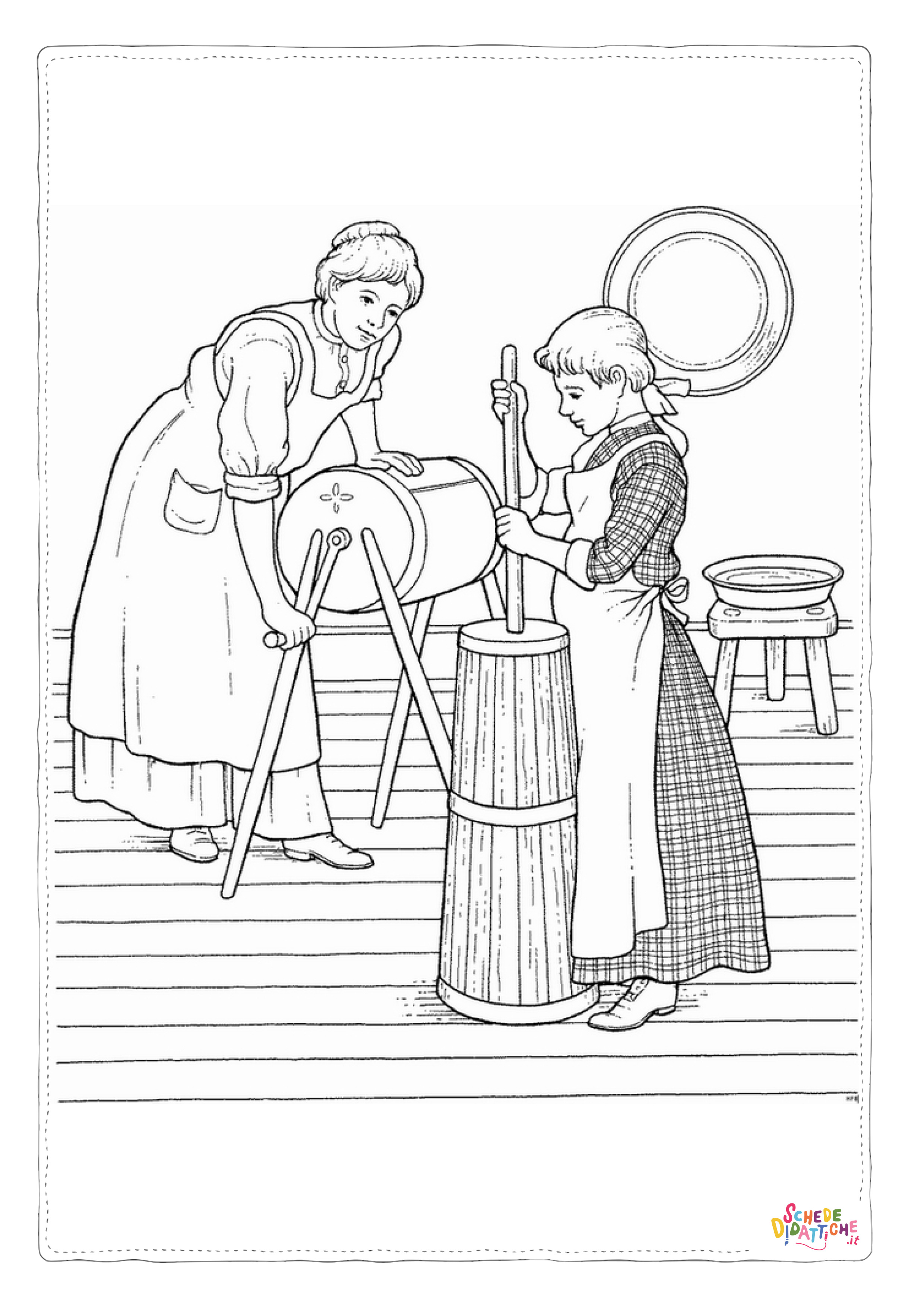 Disegno "Disegno di casalinga da stampare e colorare 1" Disegno di casalinga da stampare e colorare 1