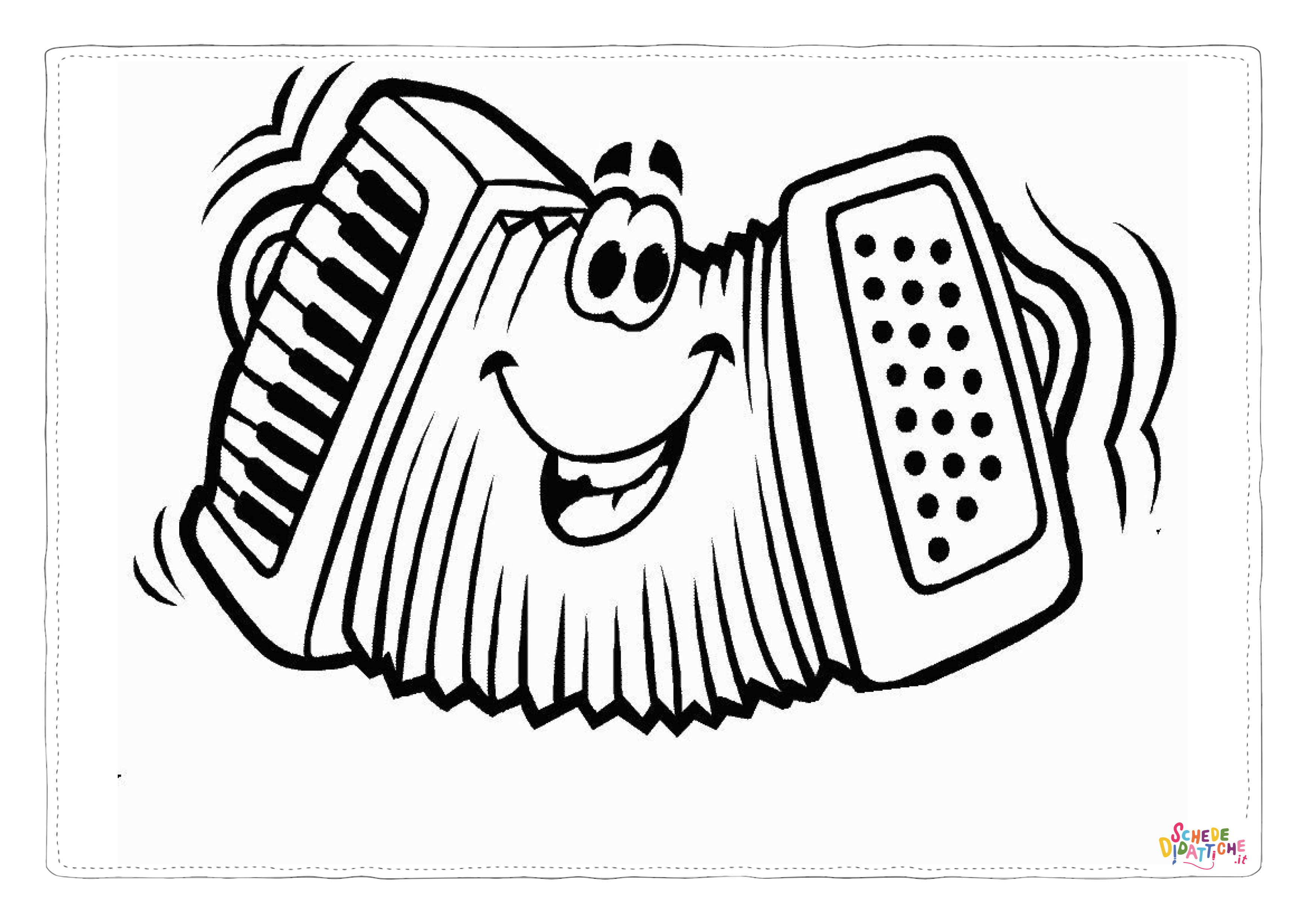 Disegno di strumento musicale da stampare e colorare 40