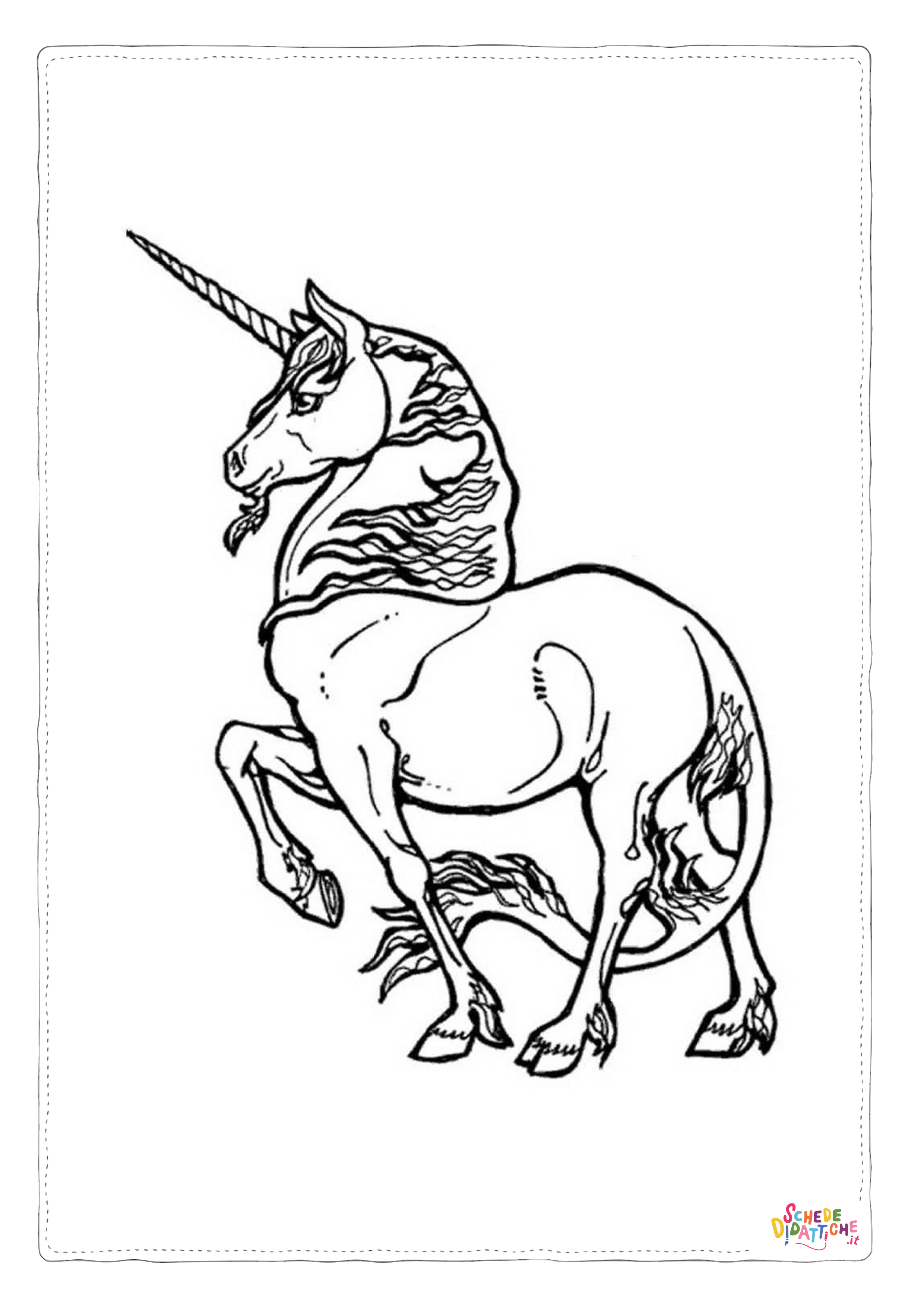 Disegno "Disegno di unicorno da stampare e colorare 63" Disegno di unicorno da stampare e colorare 63