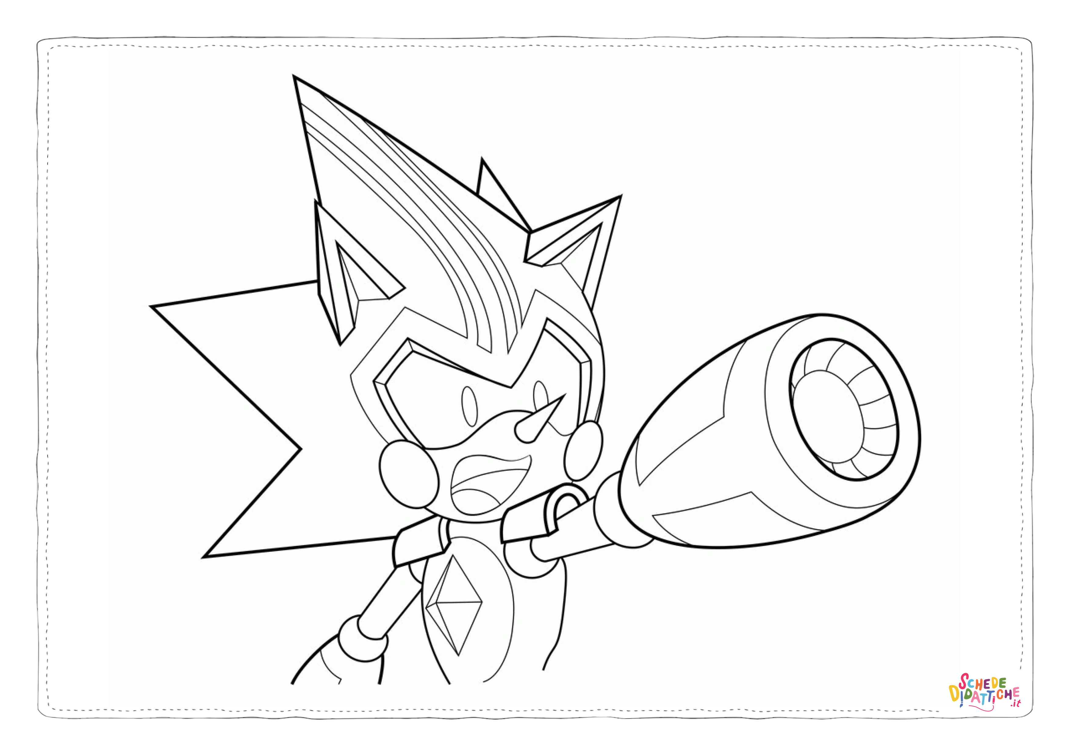 Disegno "Disegno di Sonic da stampare e colorare 24" Disegno di Sonic da stampare e colorare 24