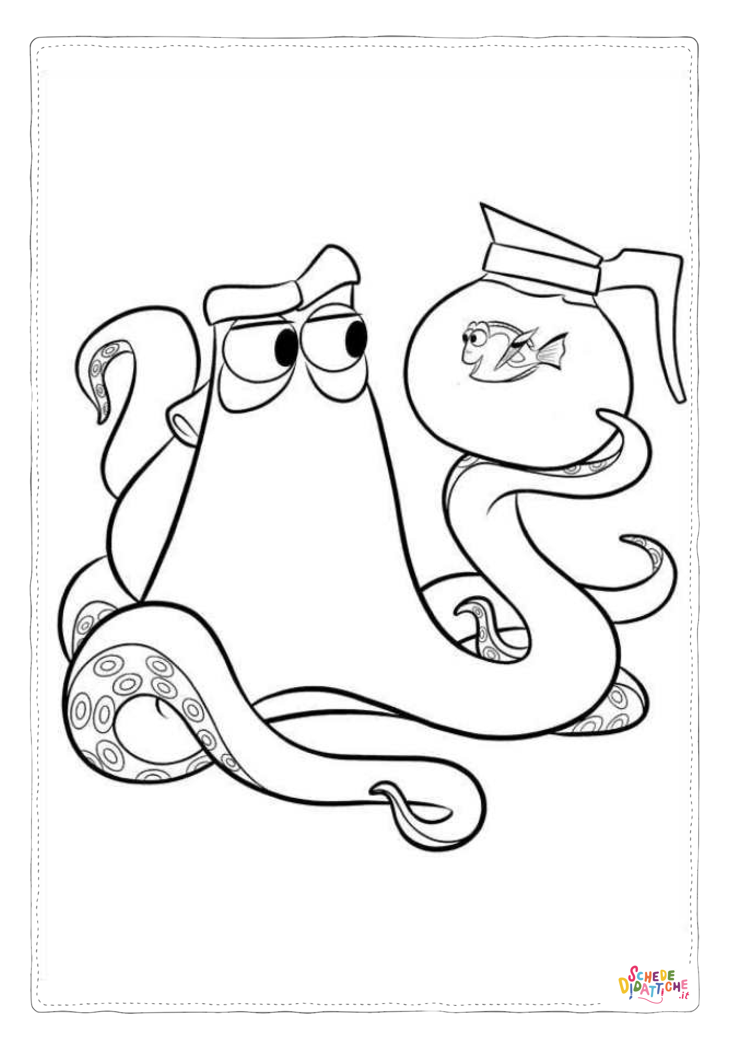Disegno "Disegno di polpo da stampare e colorare 26" Disegno di polpo da stampare e colorare 26