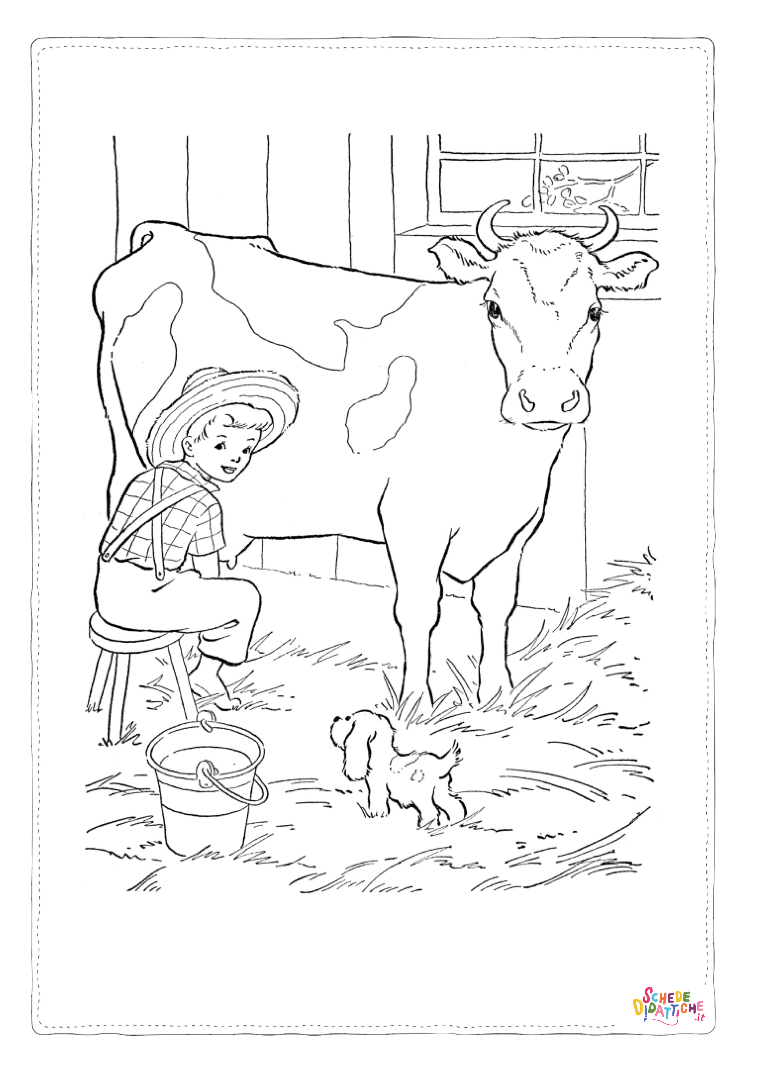 Disegno "Disegno di mucca da stampare e colorare 39" Disegno di mucca da stampare e colorare 39