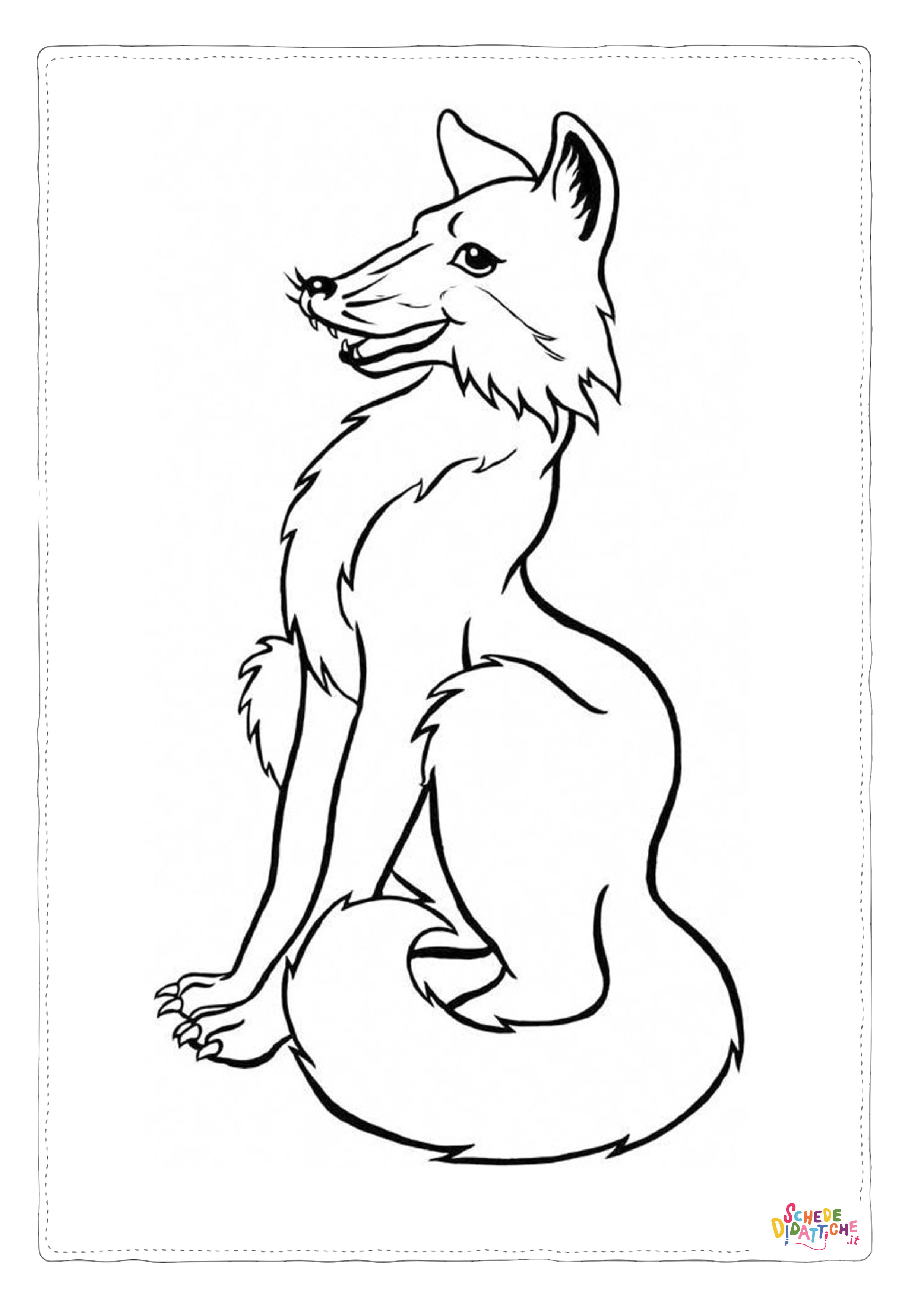 Disegno "Disegno di volpe da stampare e colorare 49" Disegno di volpe da stampare e colorare 49