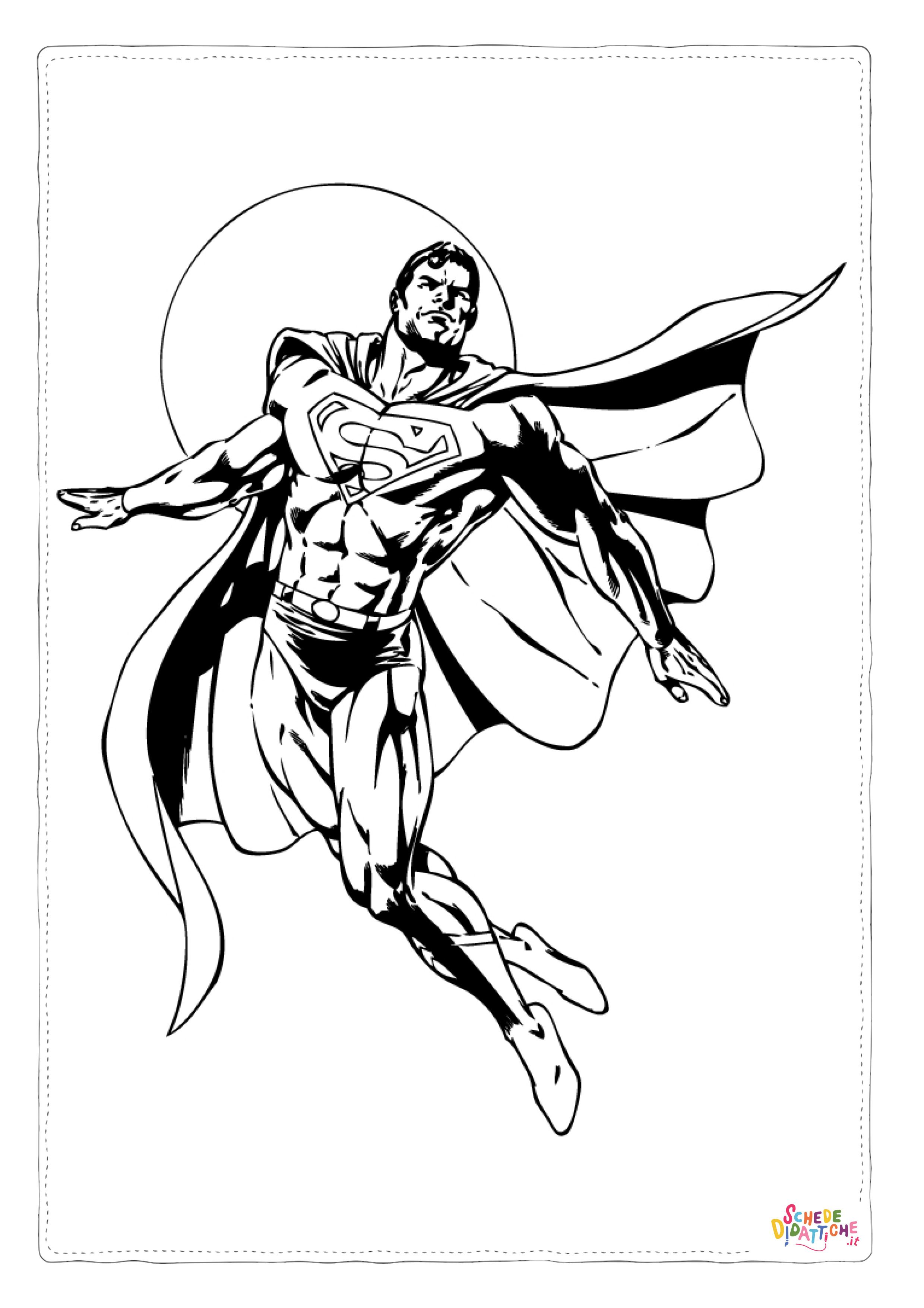 Disegno di Superman da stampare e colorare