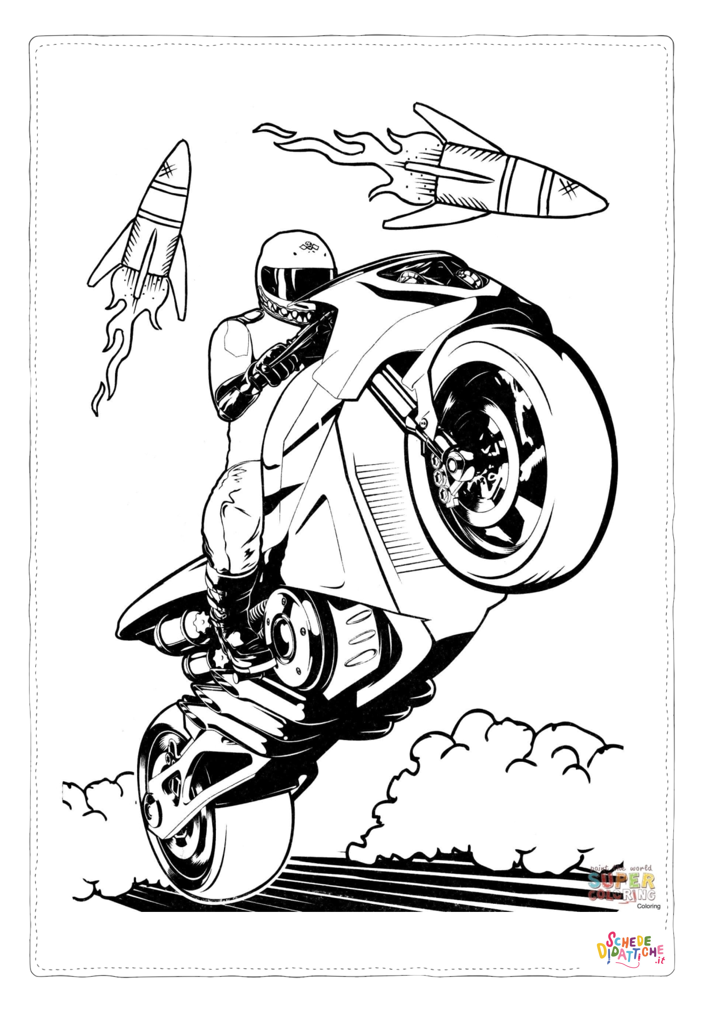 Disegno "Disegno di moto da stampare e colorare 57" Disegno di moto da stampare e colorare 57