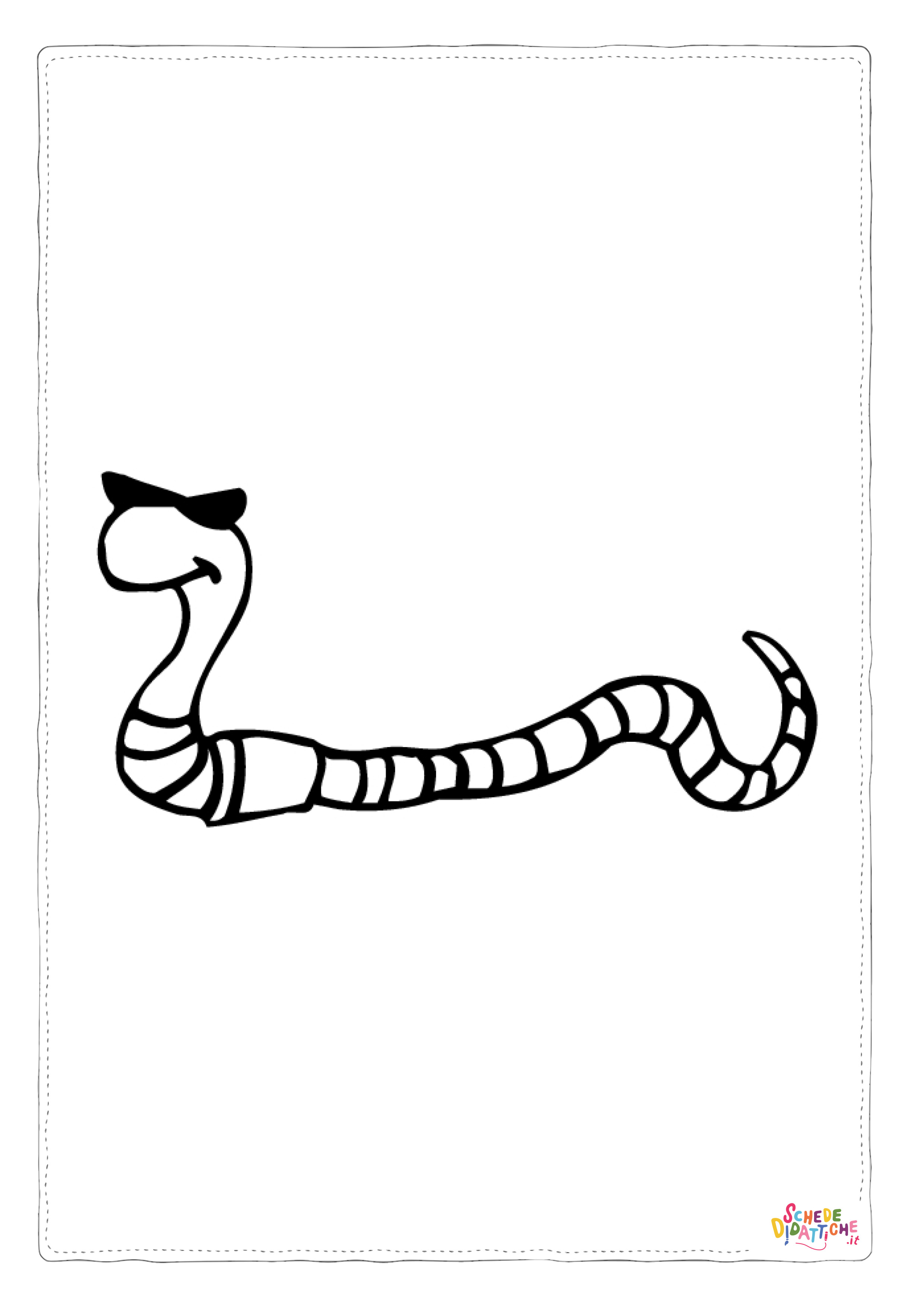 Disegno "Disegno di serpente da stampare e colorare 11" Disegno di serpente da stampare e colorare 11