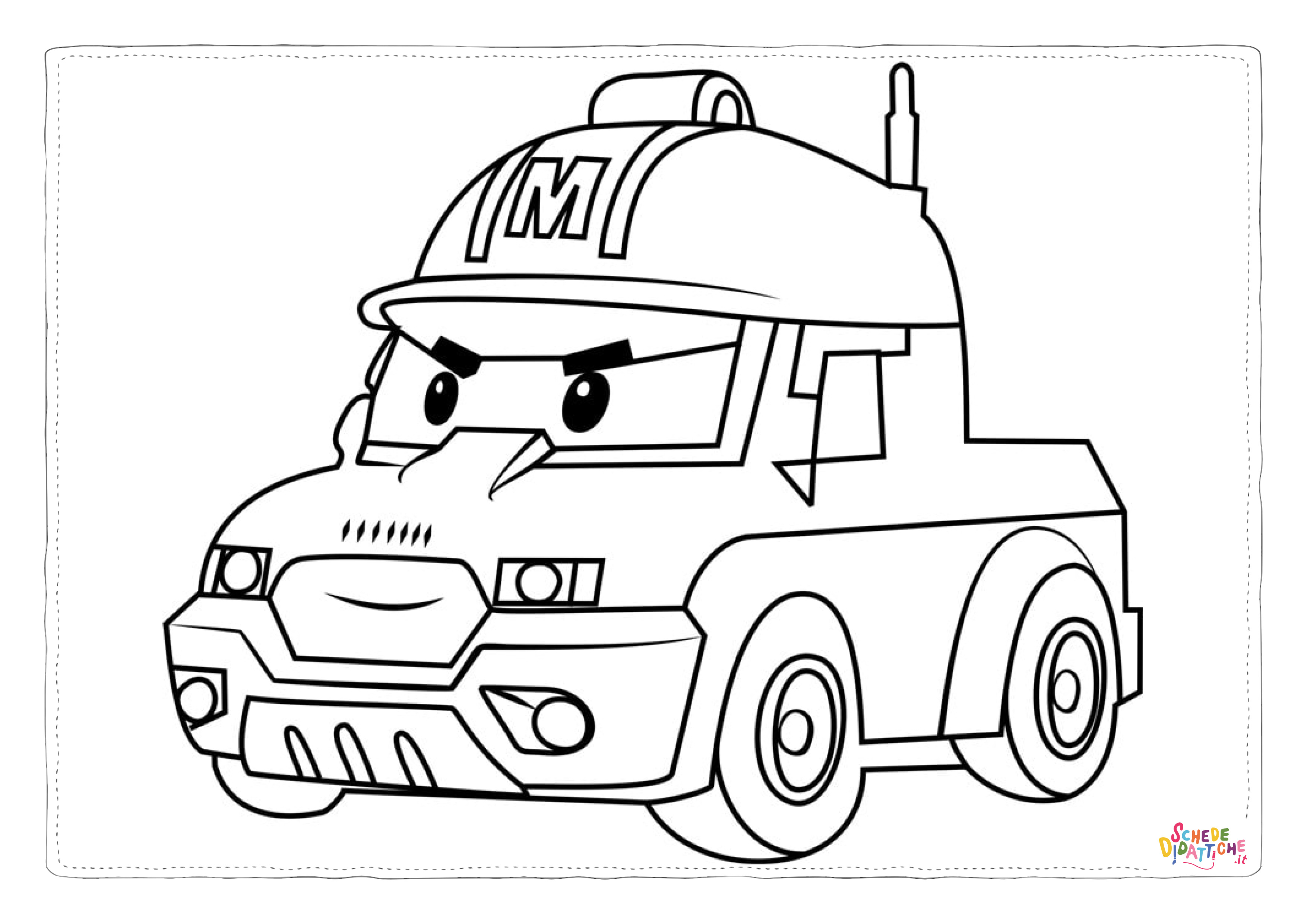 Disegno "Disegno di Robocar da stampare e colorare 8" Disegno di Robocar da stampare e colorare 8