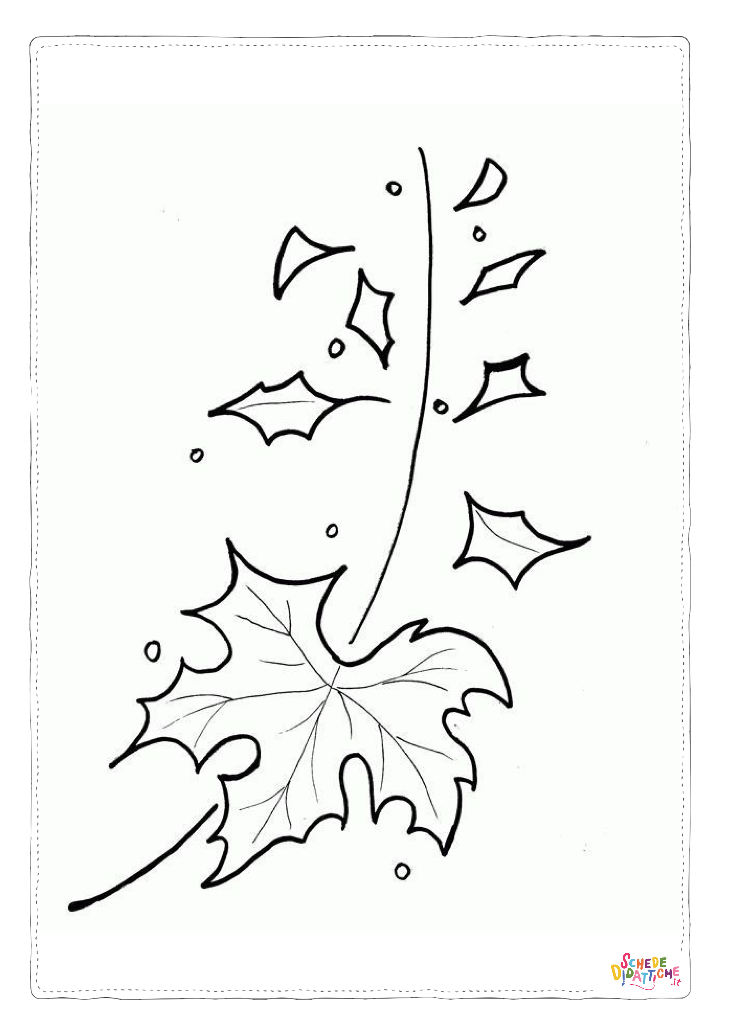 Disegno "Disegno di foglia da stampare e colorare 51" Disegno di foglia da stampare e colorare 51