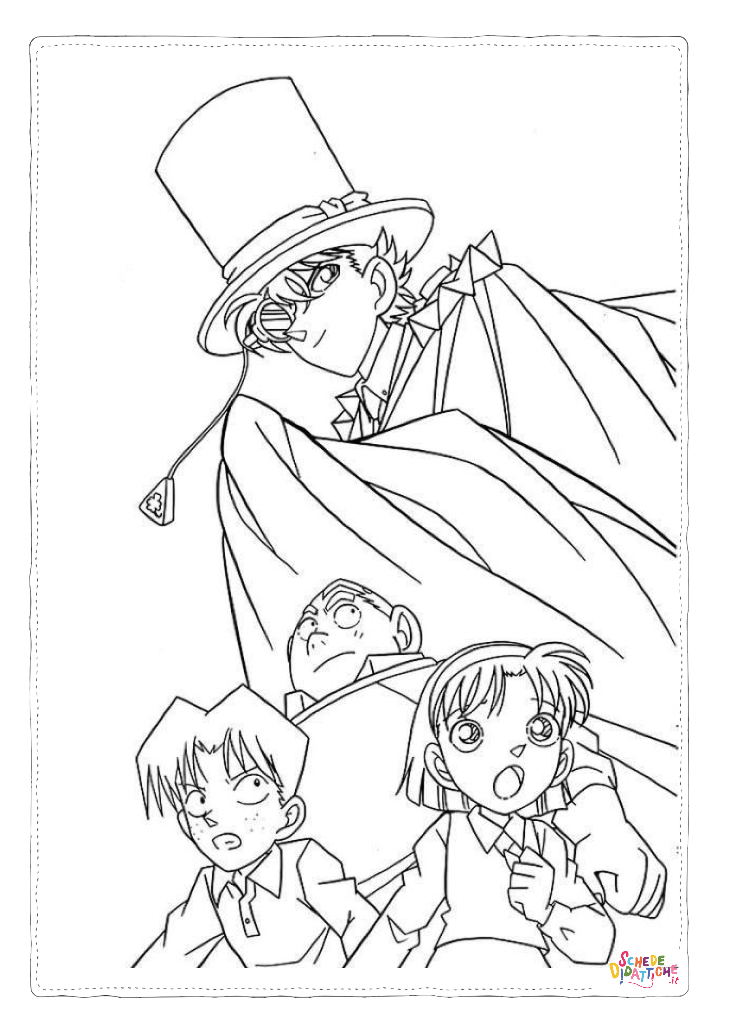 Disegno "Disegno di Detective Conan da stampare e colorare 4" Disegno di Detective Conan da stampare e colorare 4