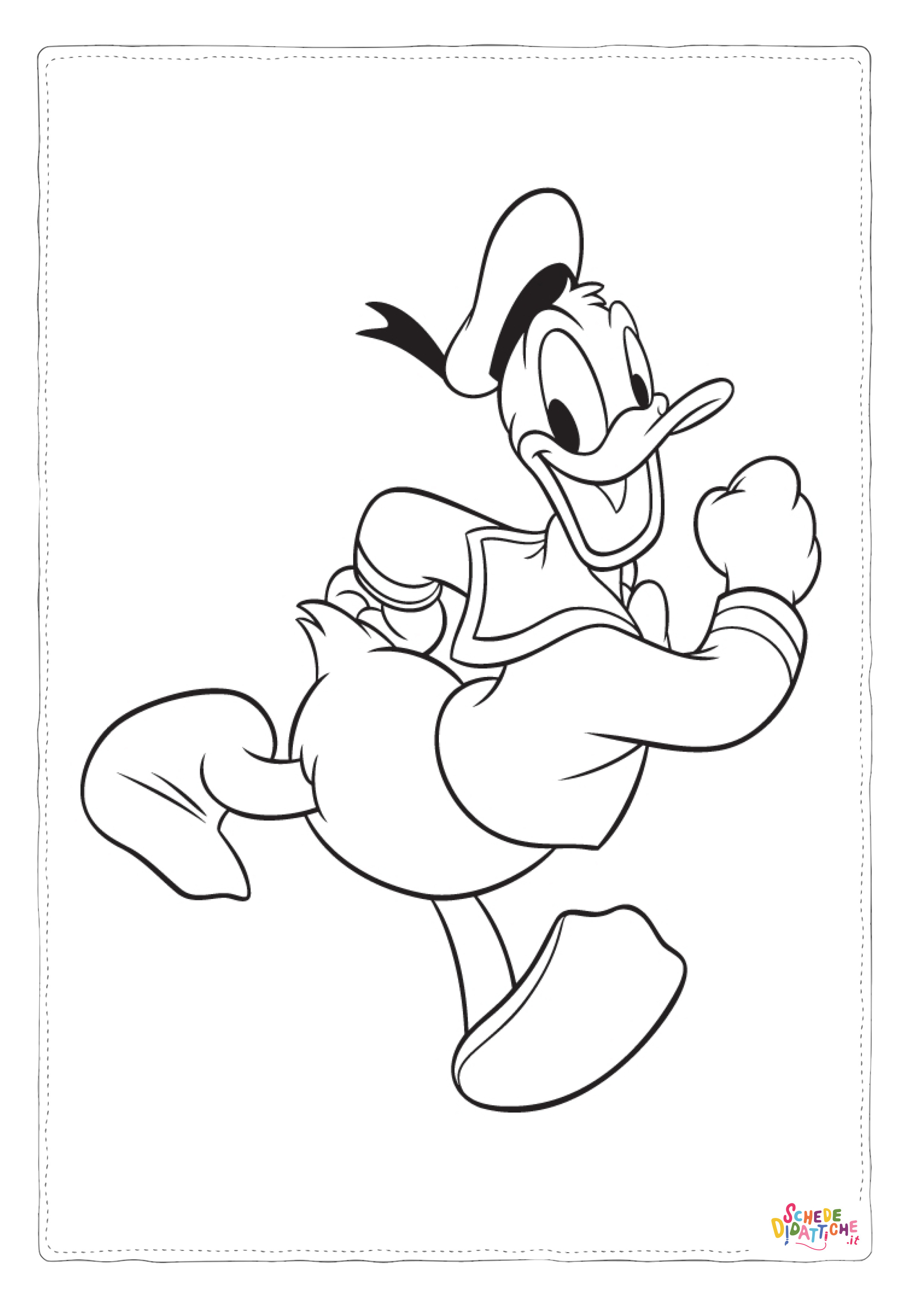 Disegno "Disegno di Paperino da stampare e colorare 25" Disegno di Paperino da stampare e colorare 25