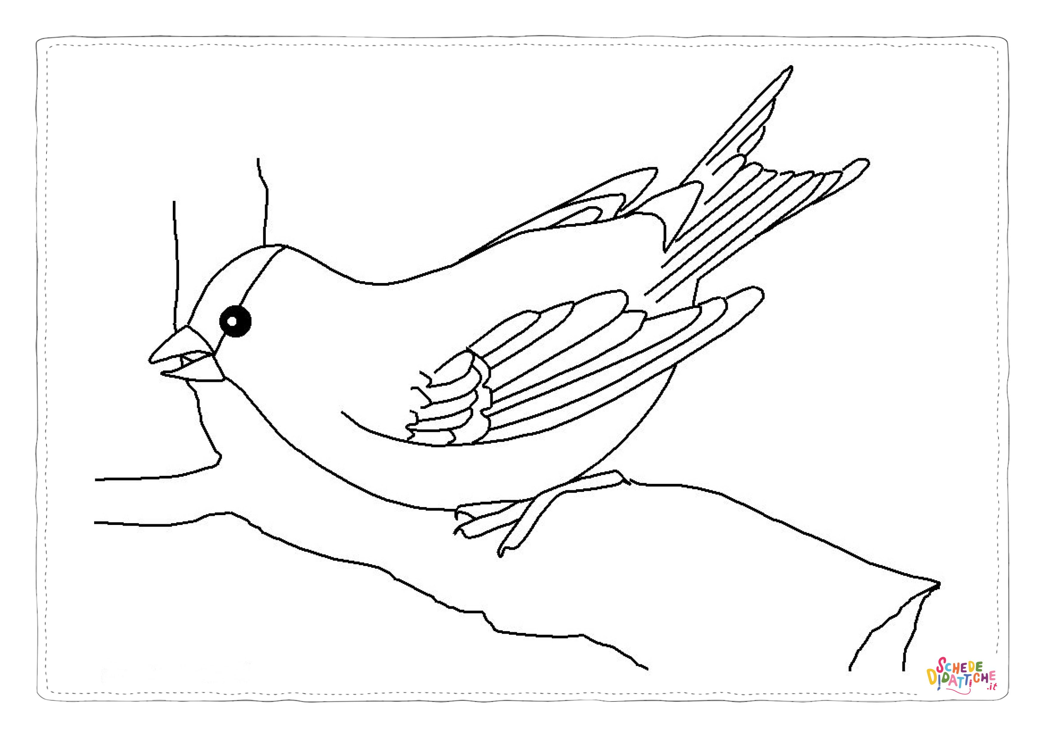Disegno "Disegno di passero da stampare e colorare 28" Disegno di passero da stampare e colorare 28