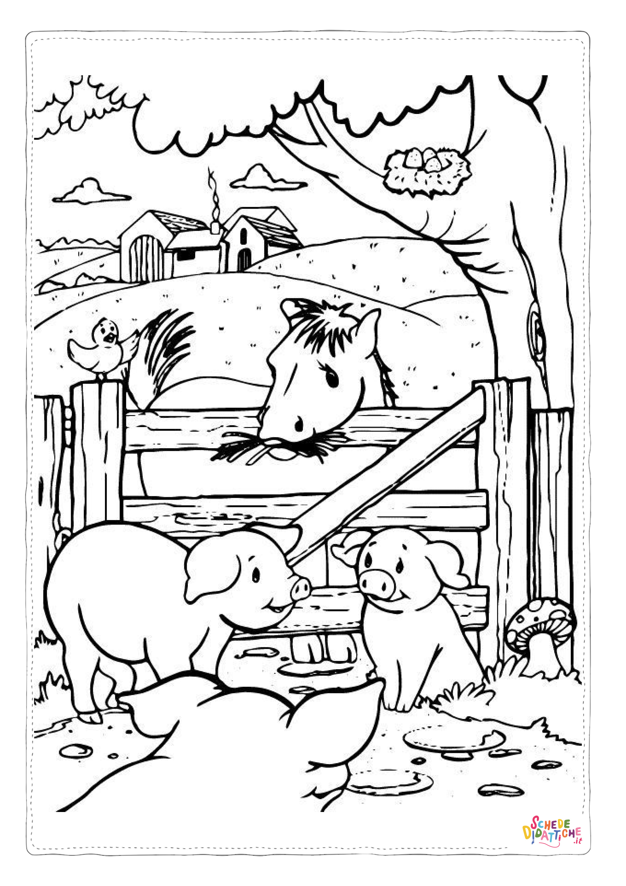 Disegno "Disegno di cavallo da stampare e colorare 239" Disegno di cavallo da stampare e colorare 239