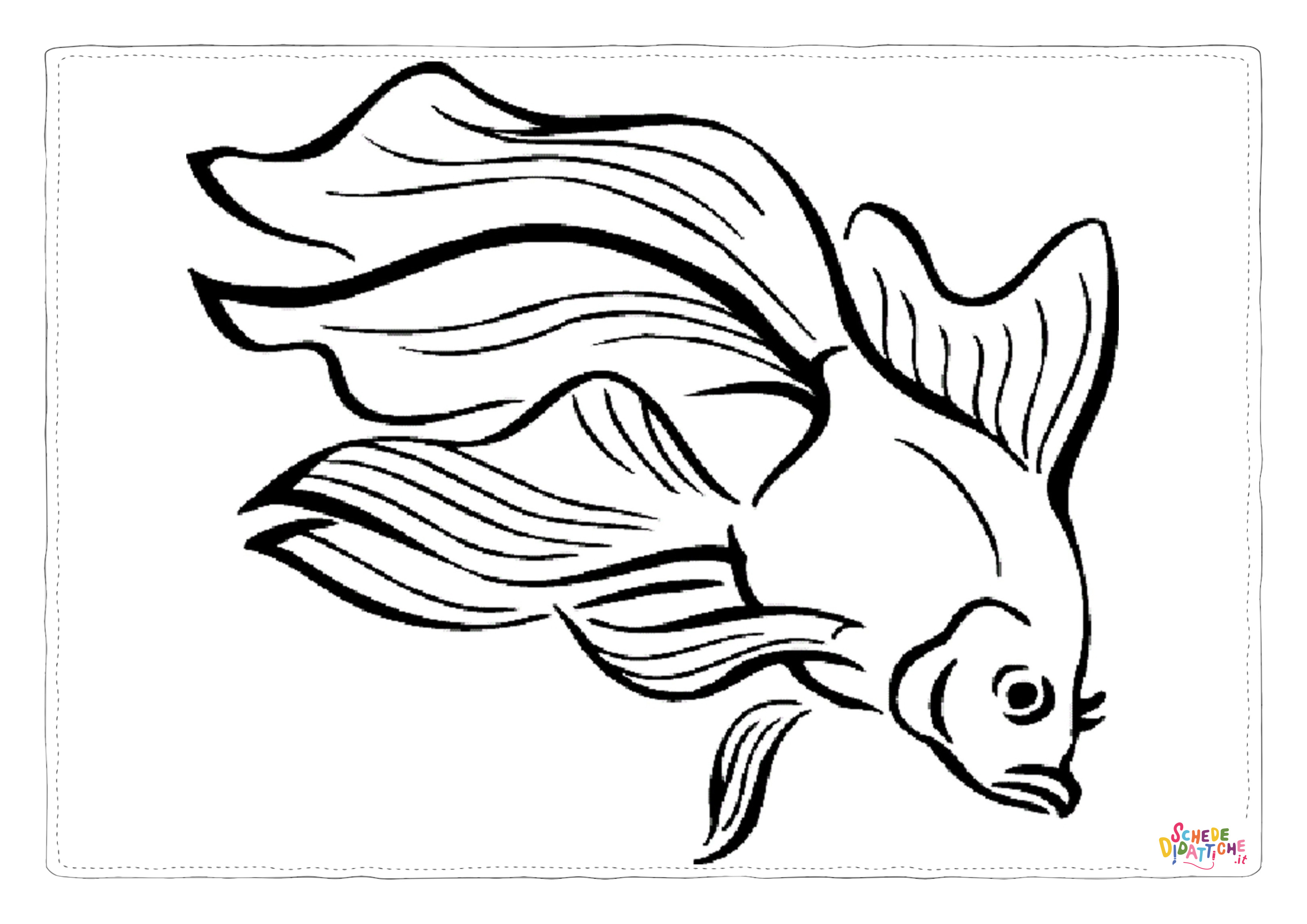 Disegno "Disegno di pesce da stampare e colorare 132" Disegno di pesce da stampare e colorare 132