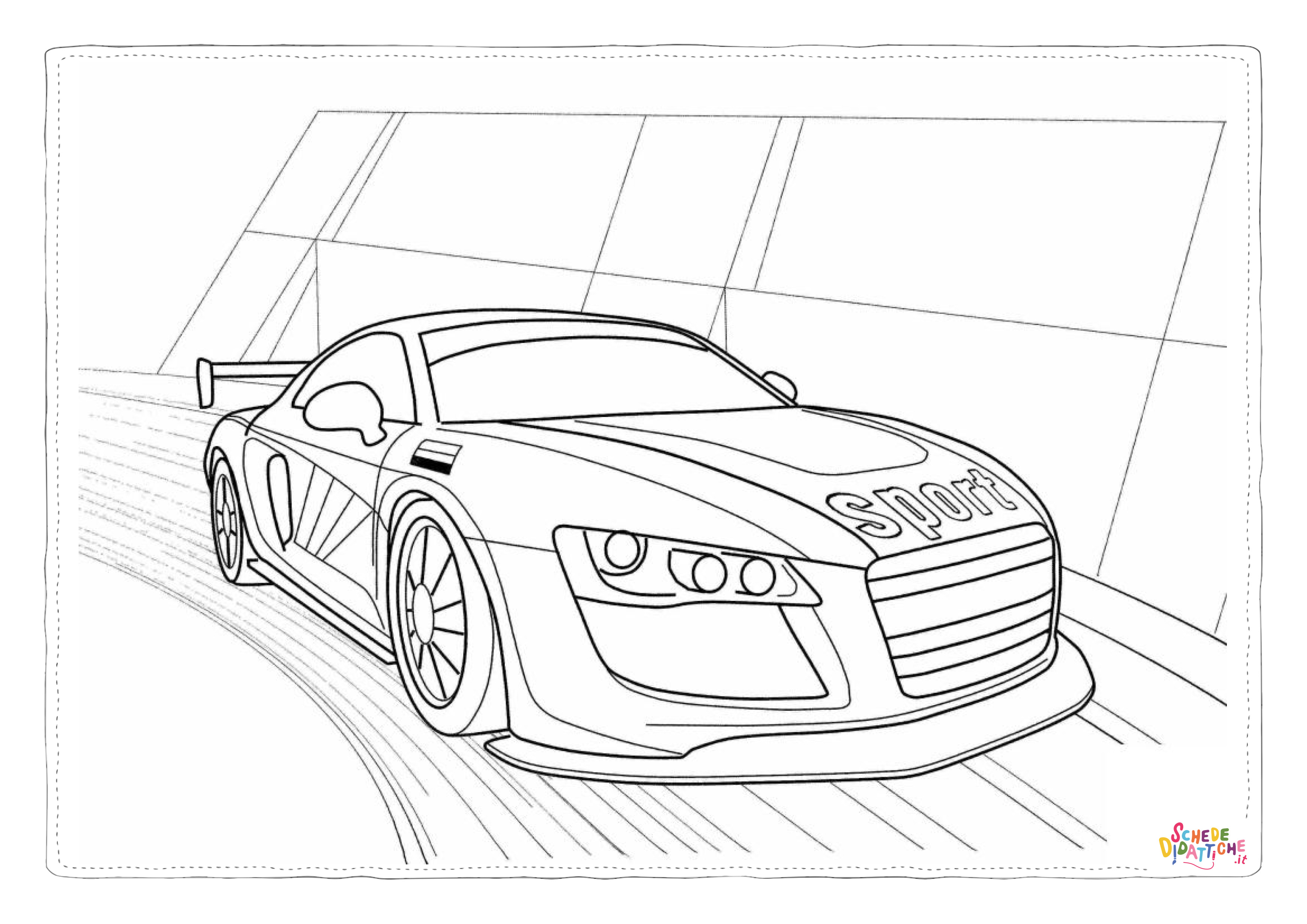 Disegno "Disegno di automobile da stampare e colorare 314" Disegno di automobile da stampare e colorare 314
