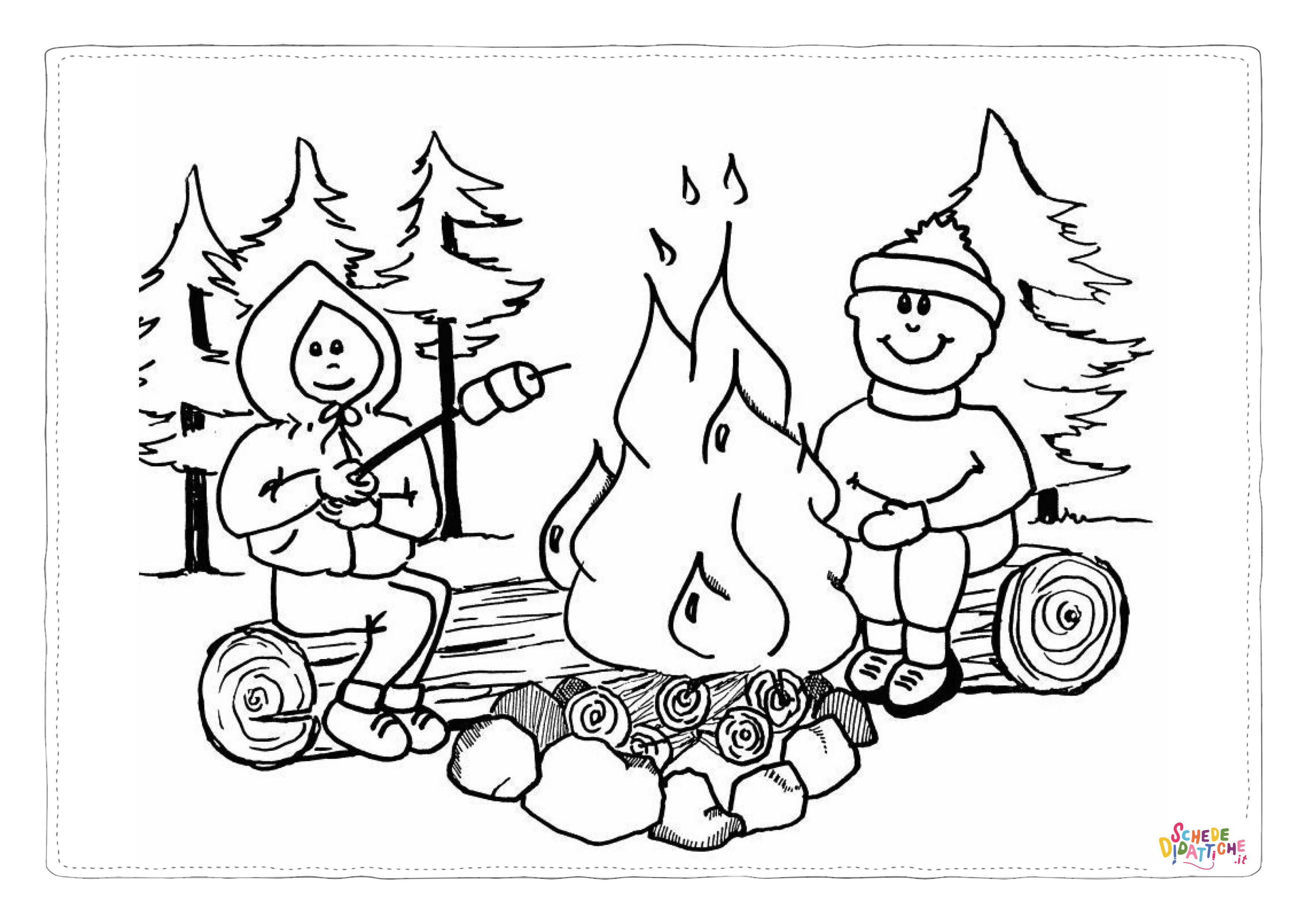 Disegno di campeggio da stampare e colorare 43