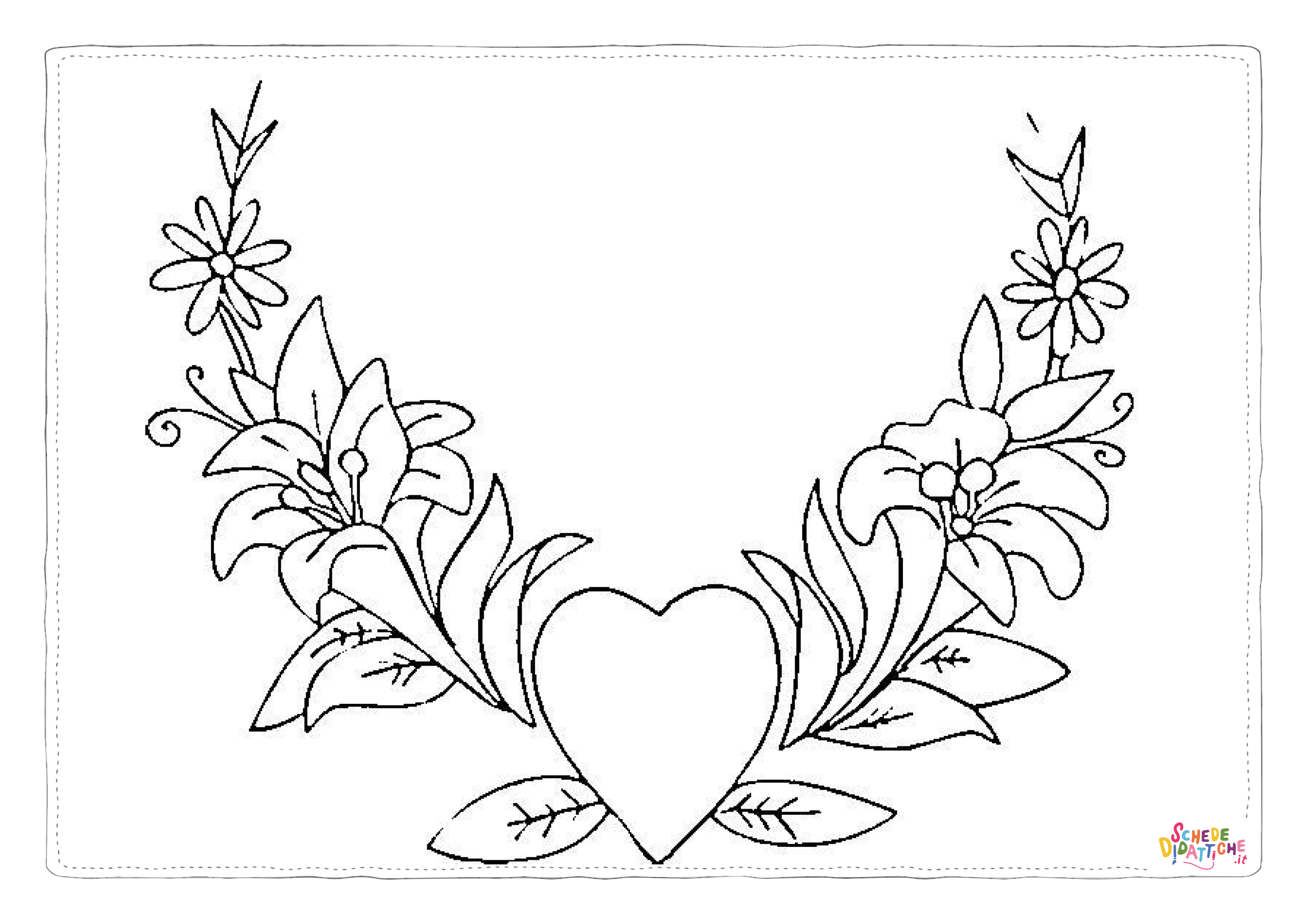 Disegno "Disegno di cuore da stampare e colorare 119" Disegno di cuore da stampare e colorare 119