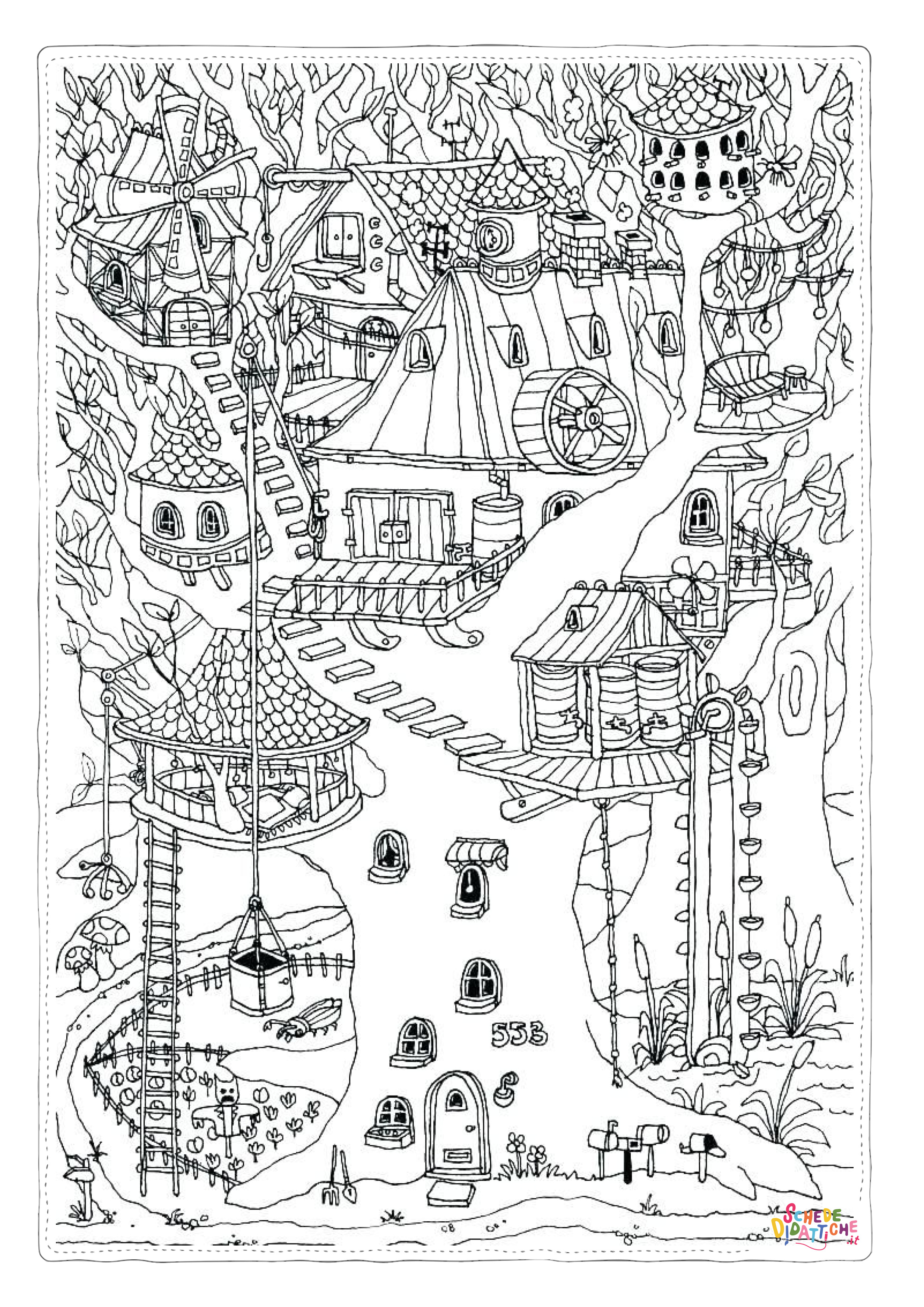 Disegno "Disegno di mandala da stampare e colorare 530" Disegno di mandala da stampare e colorare 530